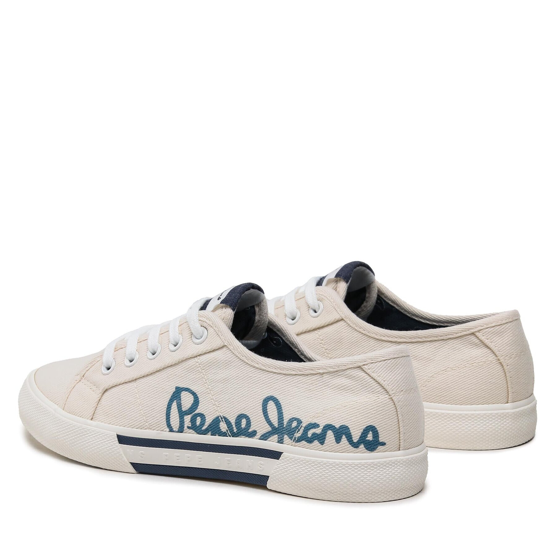 Pepe Jeans Tenis superge Brady Denim W PLS31438 Bela - Pepit.si