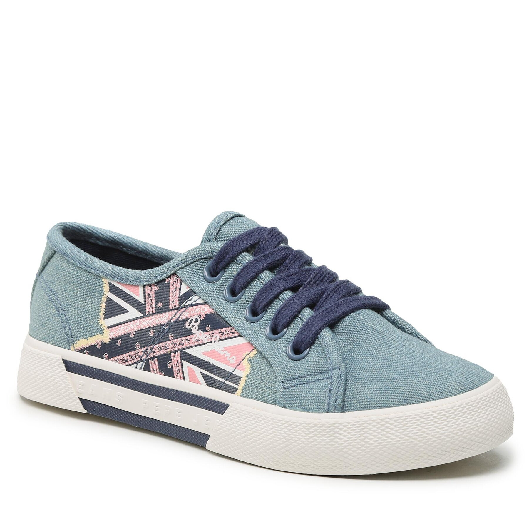 Pepe Jeans Tenis superge Brady Flag G PGS30563 Modra - Pepit.si