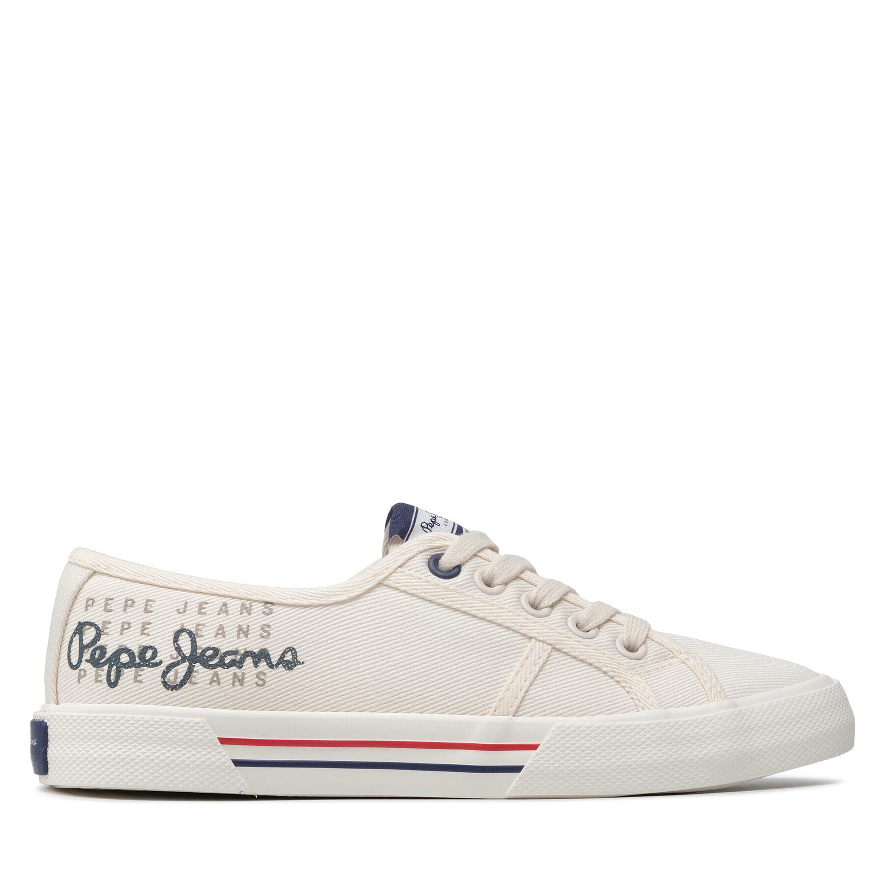 Pepe Jeans Tenis superge Brady W Logo PLS31288 Bež - Pepit.si