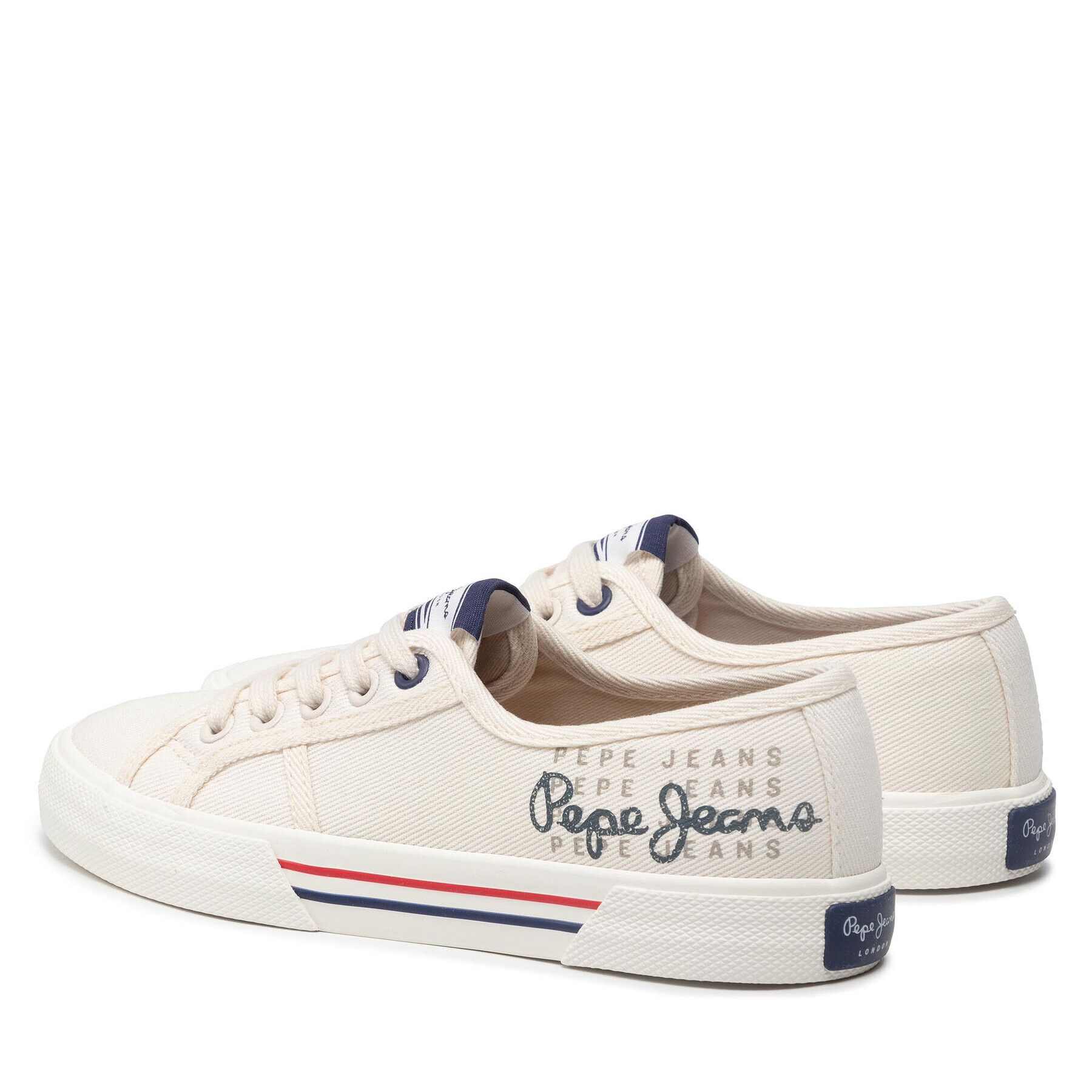 Pepe Jeans Tenis superge Brady W Logo PLS31288 Bež - Pepit.si