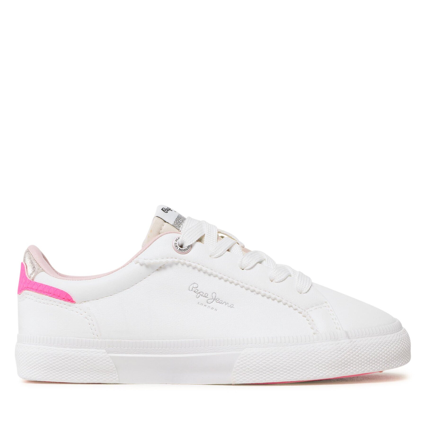 Pepe Jeans Tenis superge Kenton Basic Girl PGS30549 Bela - Pepit.si