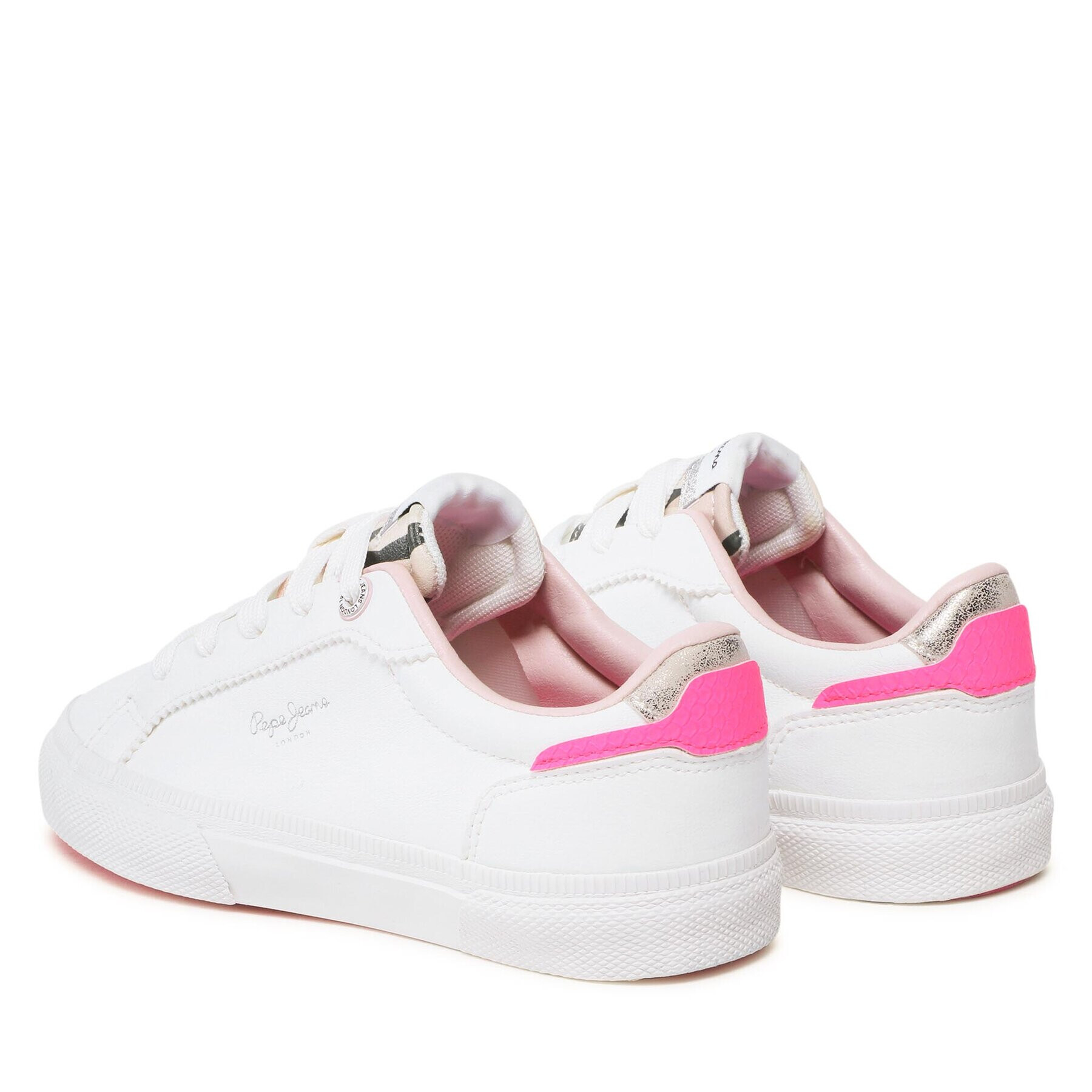 Pepe Jeans Tenis superge Kenton Basic Girl PGS30549 Bela - Pepit.si