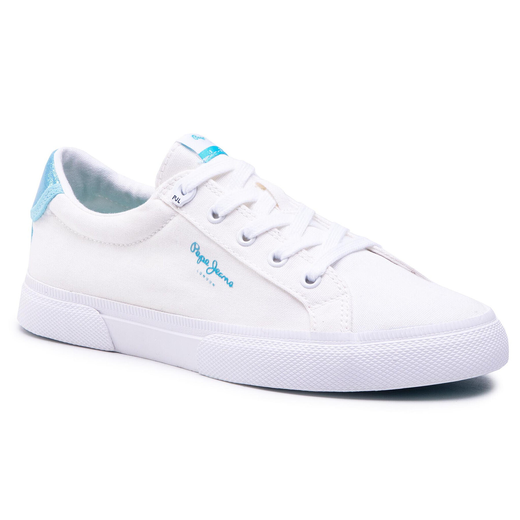 Pepe Jeans Tenis superge Kenton Bass PLS31169 Bela - Pepit.si