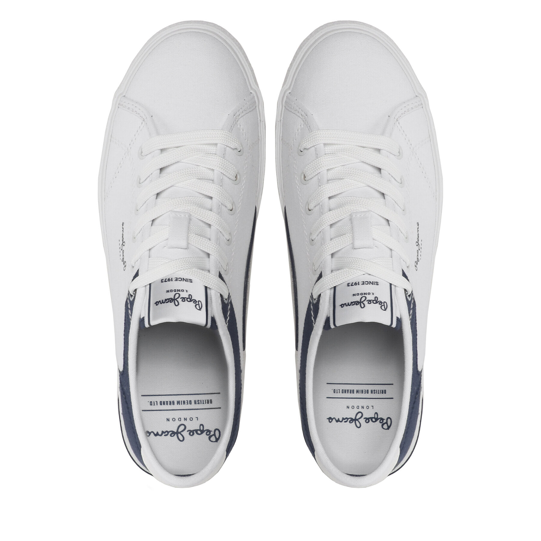 Pepe Jeans Tenis superge Kenton Road M PMS30910 Bela - Pepit.si