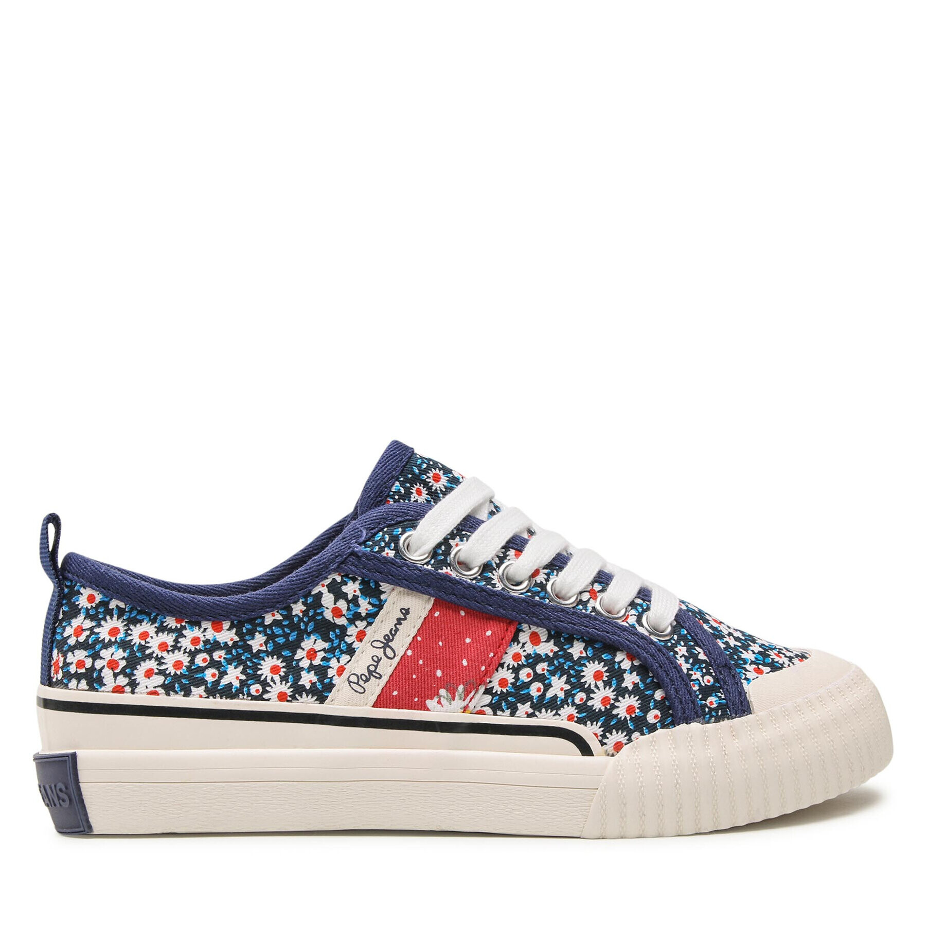 Pepe Jeans Tenis superge Ottis Flower Girl PGS30541 Mornarsko modra - Pepit.si