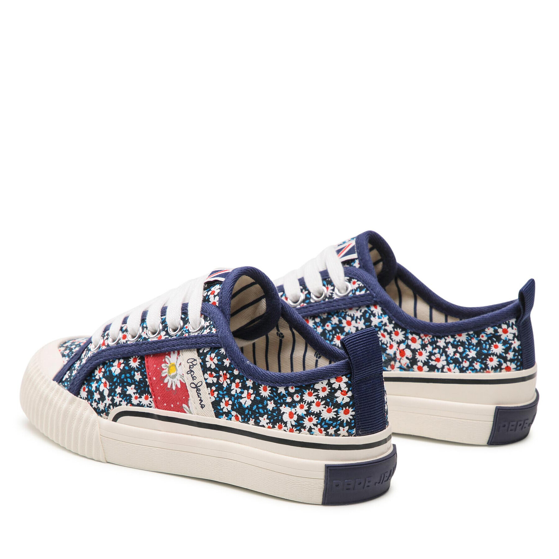 Pepe Jeans Tenis superge Ottis Flower Girl PGS30541 Mornarsko modra - Pepit.si