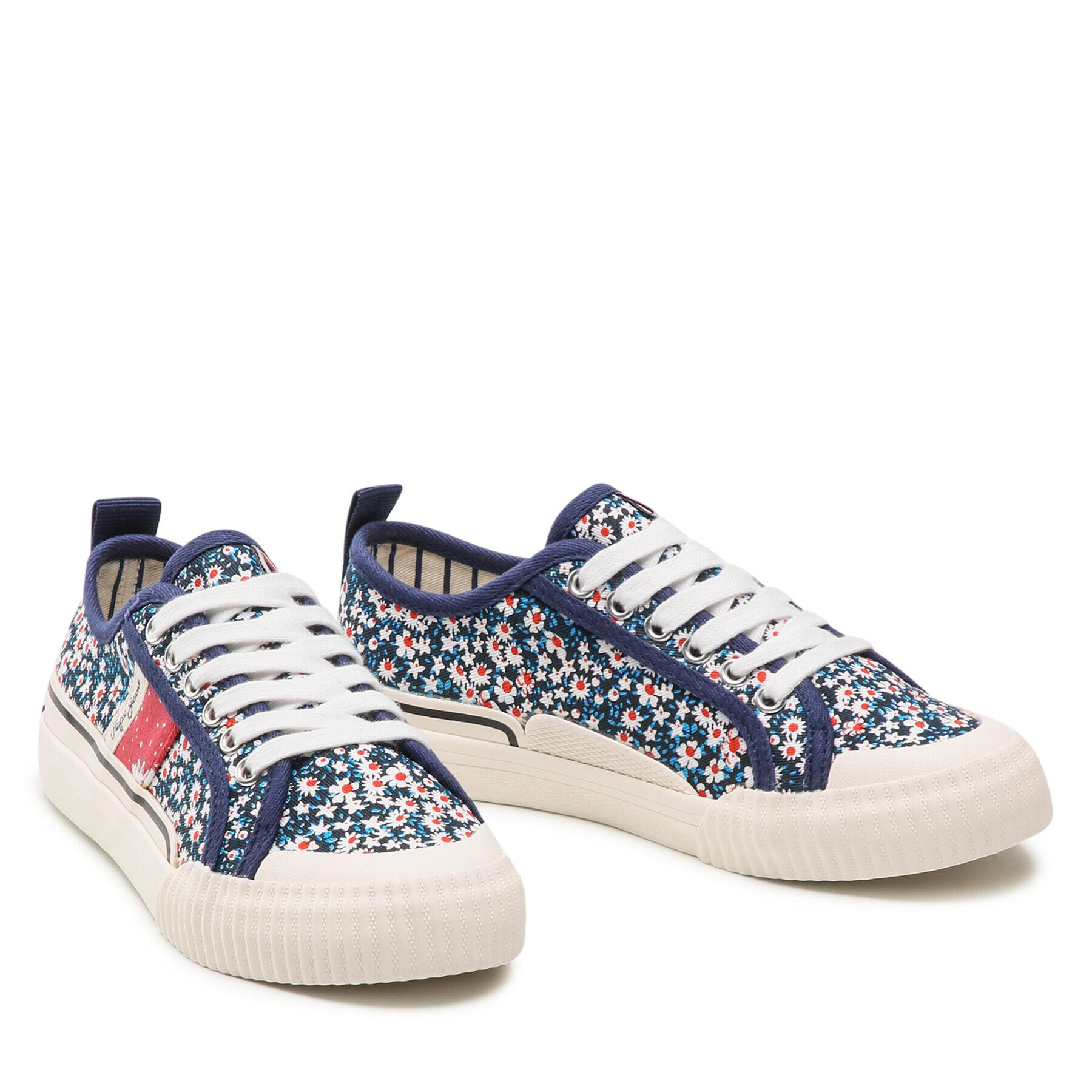 Pepe Jeans Tenis superge Ottis Flower Girl PGS30541 Mornarsko modra - Pepit.si