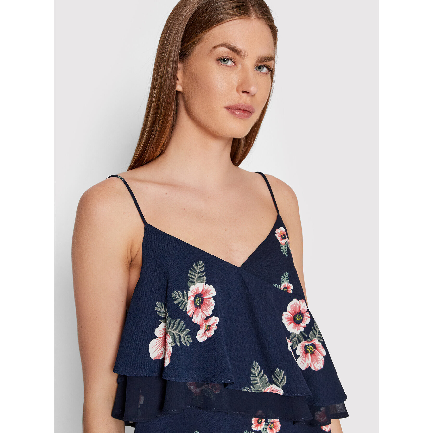 Pepe Jeans Top Lea PL303340 Mornarsko modra Regular Fit - Pepit.si