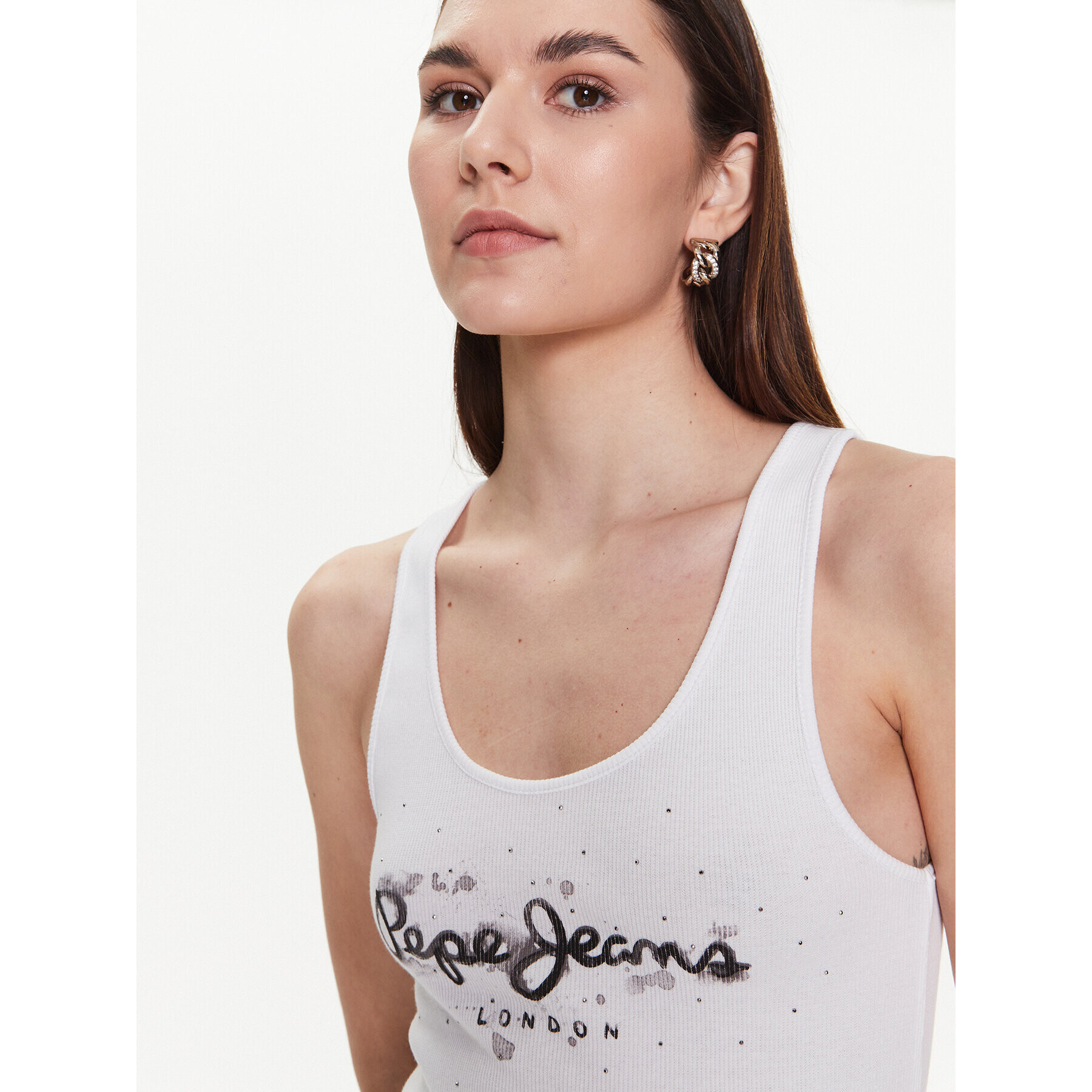 Pepe Jeans Top Ozella PL505474 Bela Regular Fit - Pepit.si