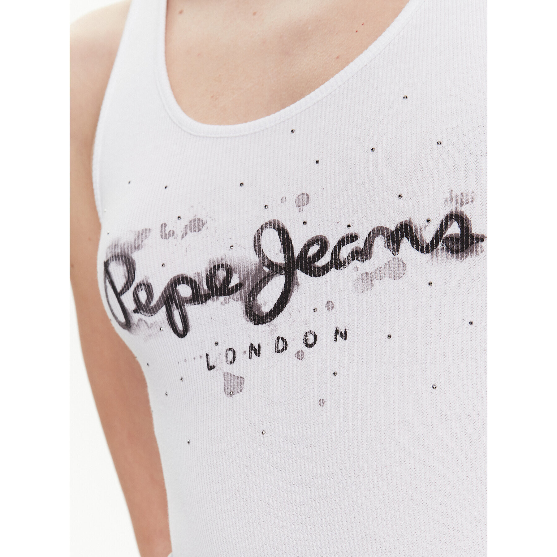 Pepe Jeans Top Ozella PL505474 Bela Regular Fit - Pepit.si