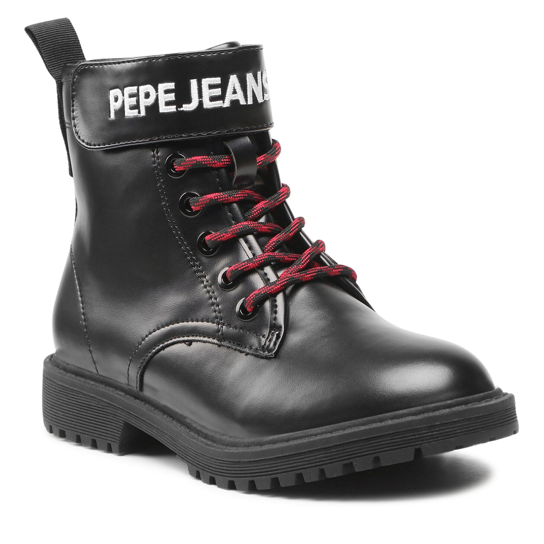 Pepe Jeans Zimski škornji Hatton Strap Combi PGS50167 Črna - Pepit.si