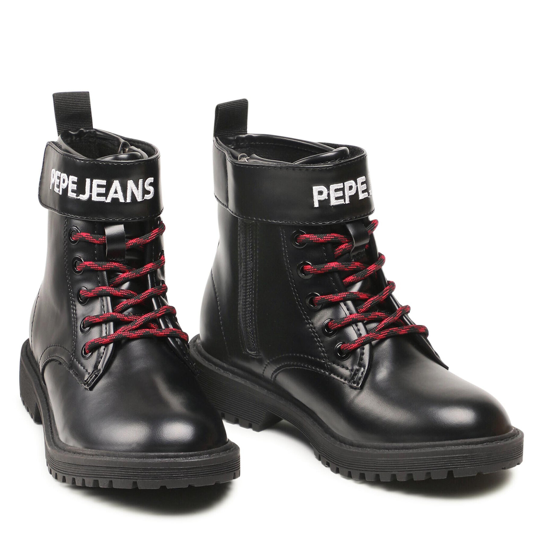 Pepe Jeans Zimski škornji Hatton Strap Combi PGS50167 Črna - Pepit.si