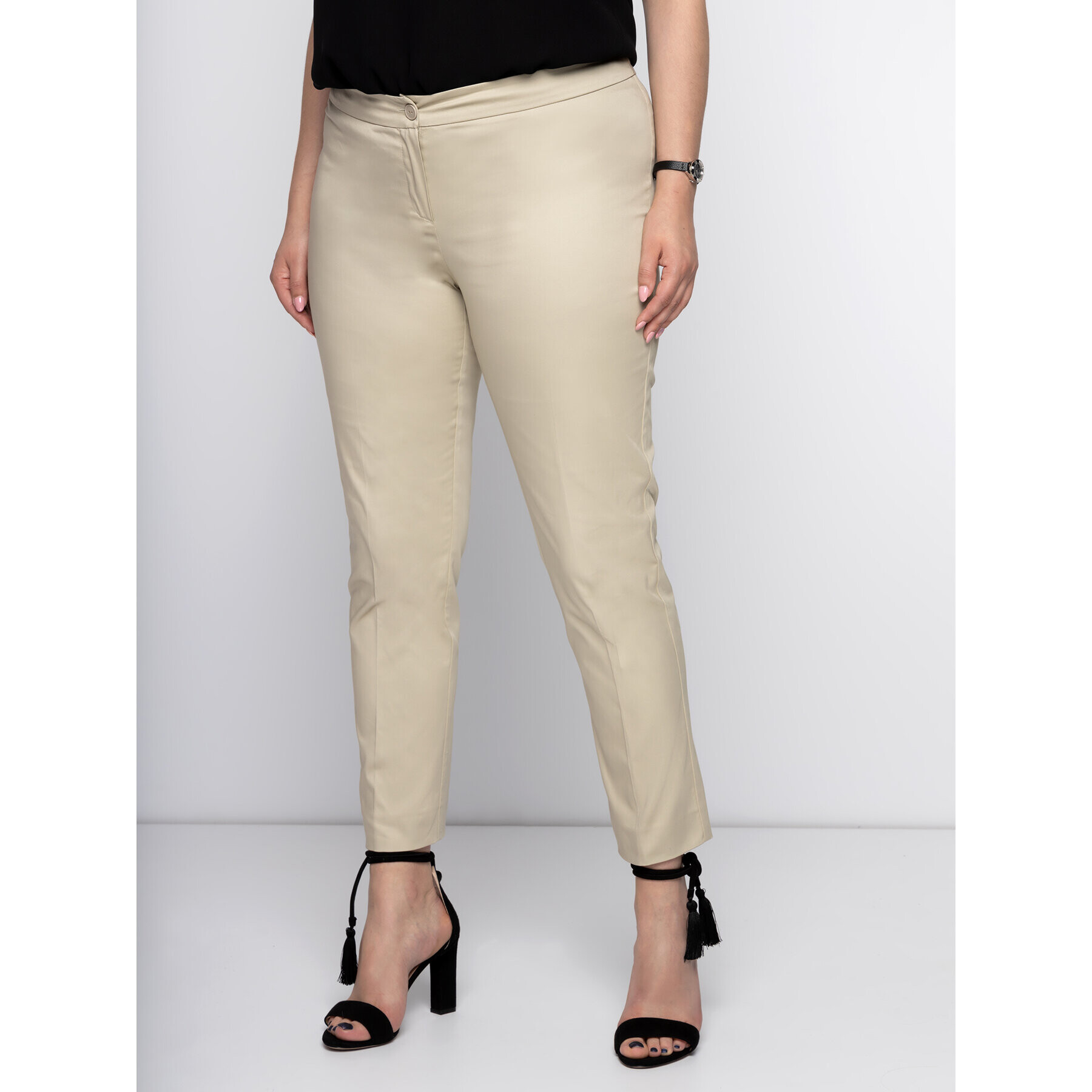 Persona by Marina Rinaldi Chino hlače 1132079 Bež Regular Fit - Pepit.si