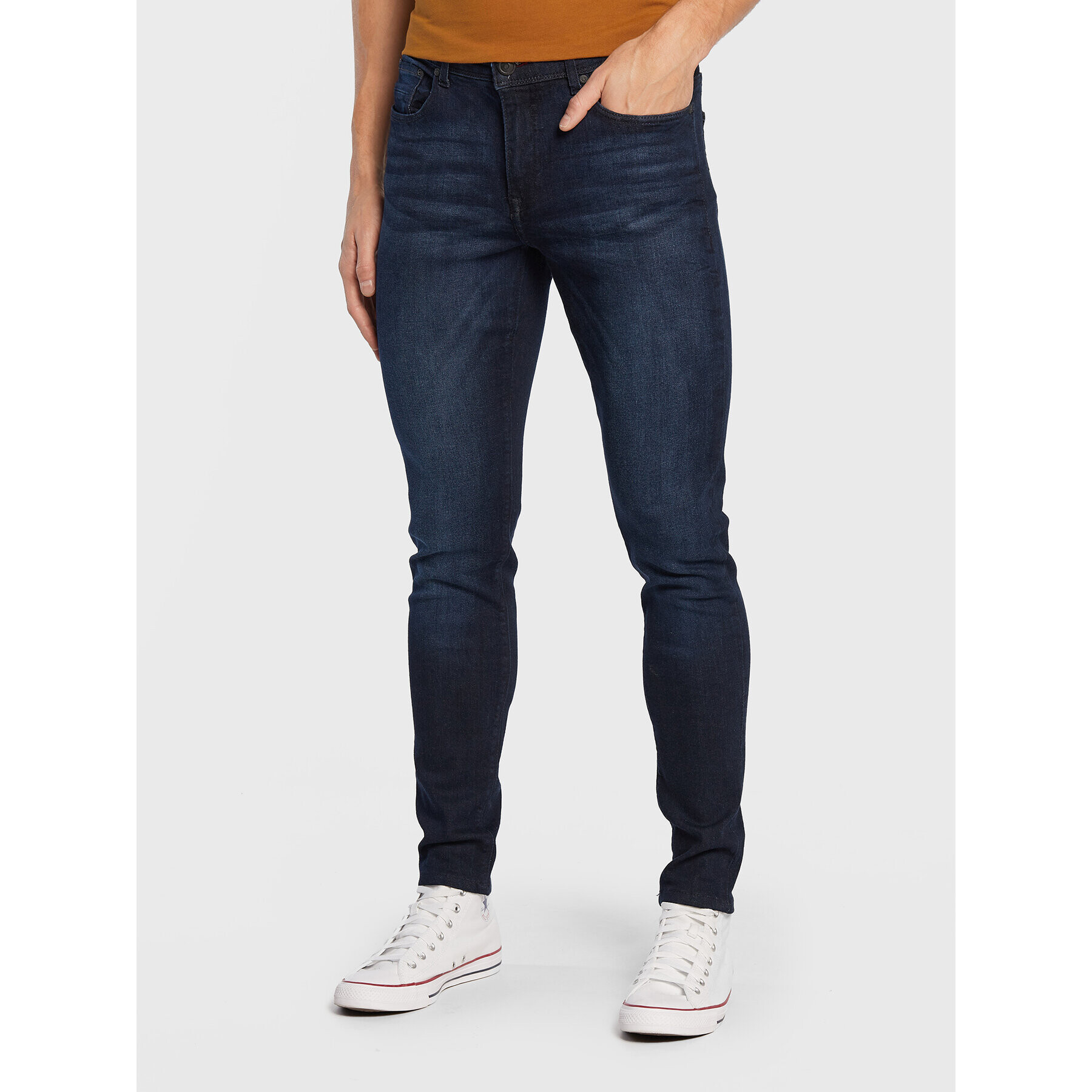 Petrol Industries Jeans hlače Nash 0011 Mornarsko modra Slim Fit - Pepit.si