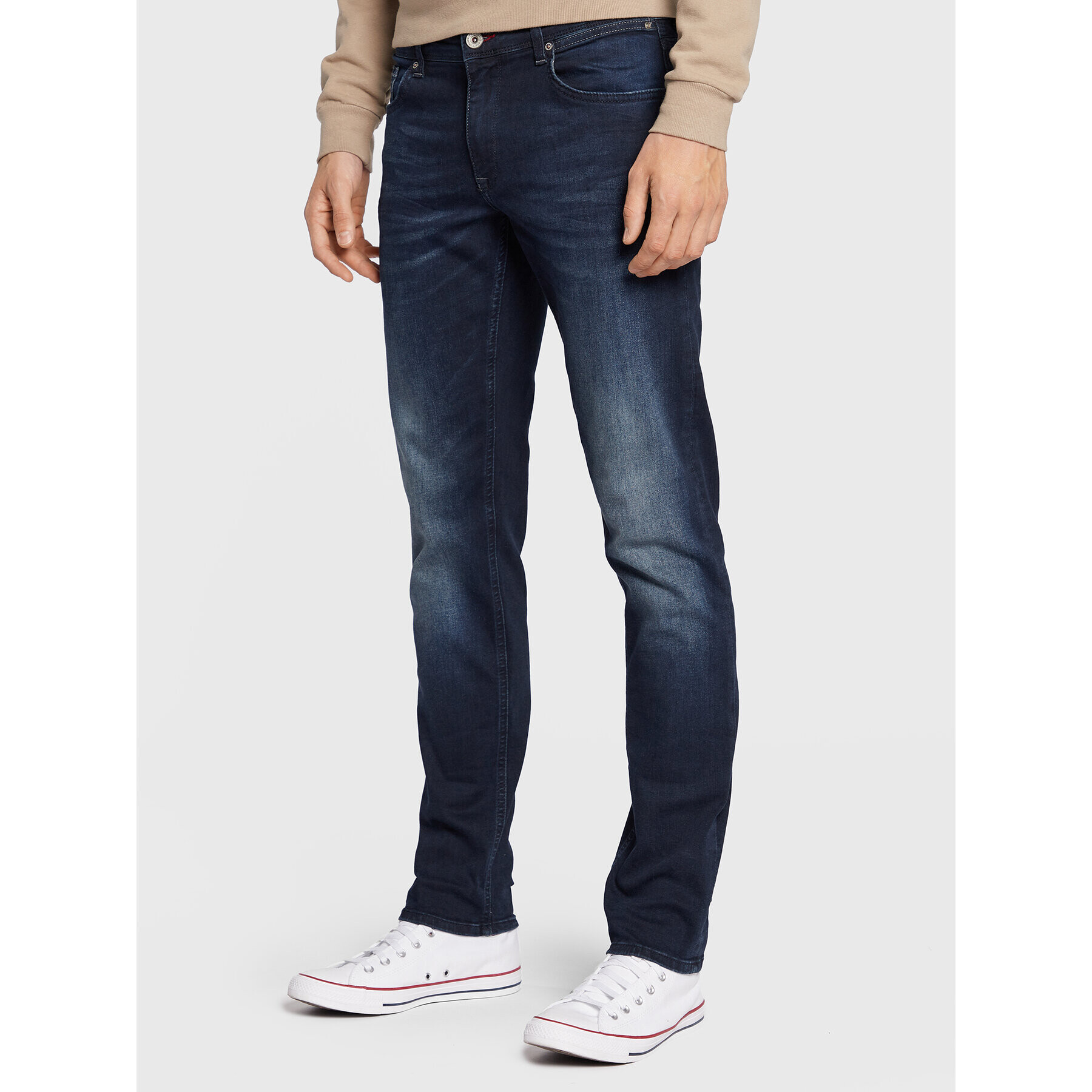 Petrol Industries Jeans hlače Russel 0007 Mornarsko modra Tapered Fit - Pepit.si