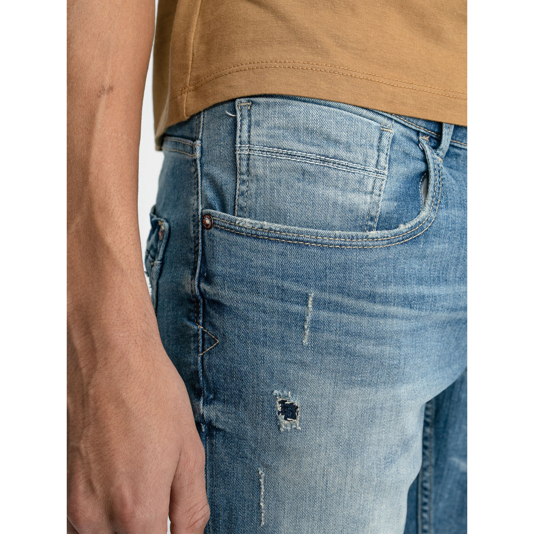 Petrol Industries Jeans kratke hlače M-1030-SHO003 Modra Regular Fit - Pepit.si