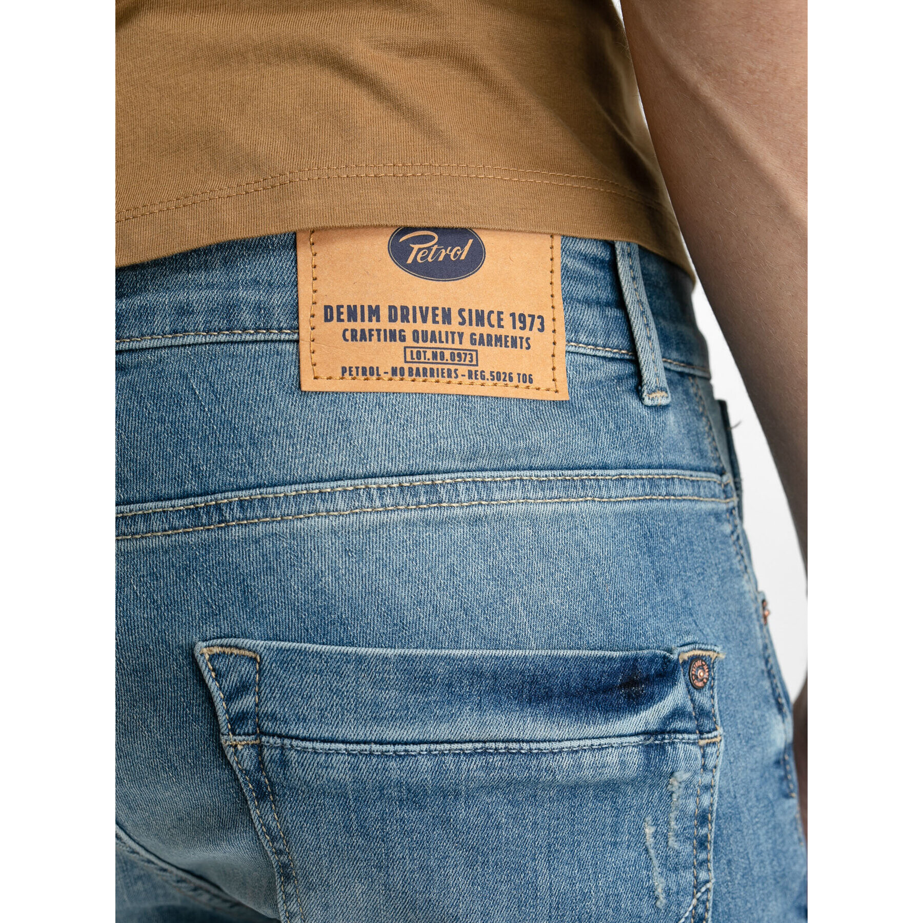 Petrol Industries Jeans kratke hlače M-1030-SHO003 Modra Regular Fit - Pepit.si