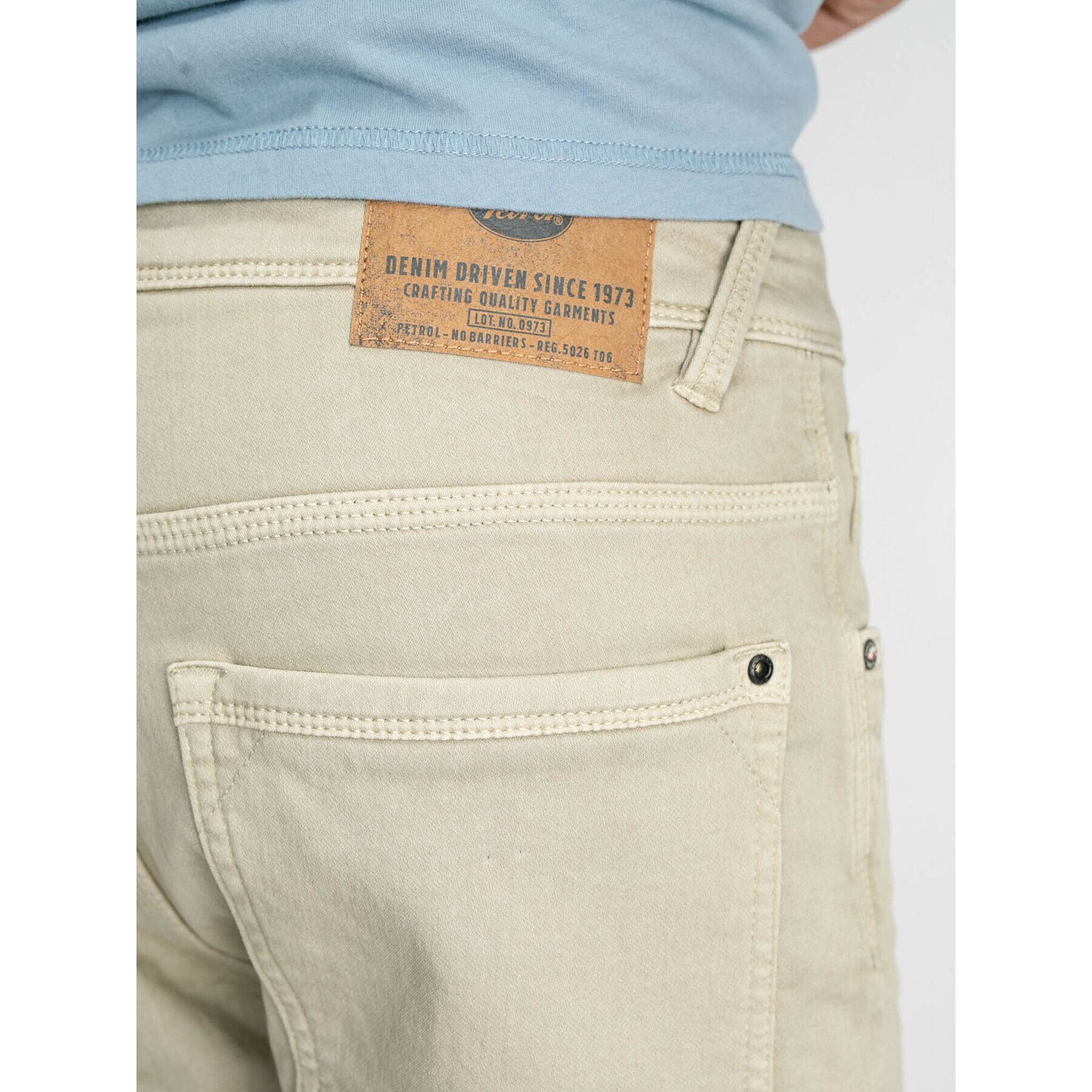 Petrol Industries Jeans kratke hlače M-1030-SHO005 Bež Regular Fit - Pepit.si