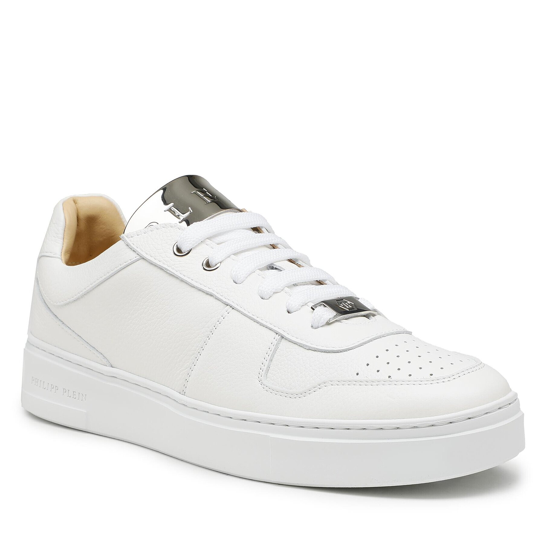 PHILIPP PLEIN Superge Lo-Top Sneaker AABS MSC3715 PLE010N Bela - Pepit.si