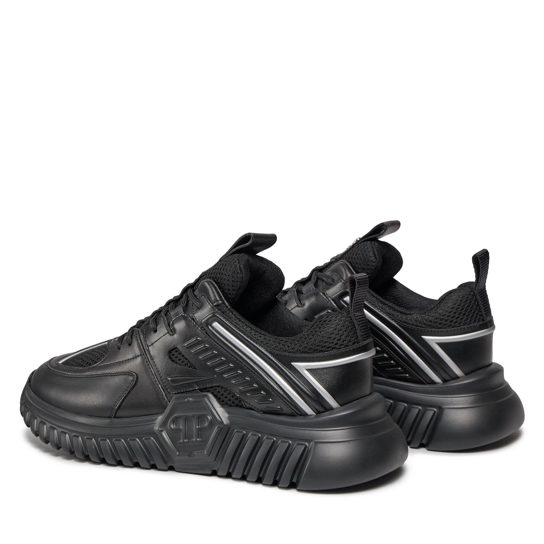 PHILIPP PLEIN Superge Runner Hexagon FACS USC0405 PLE075N Črna - Pepit.si