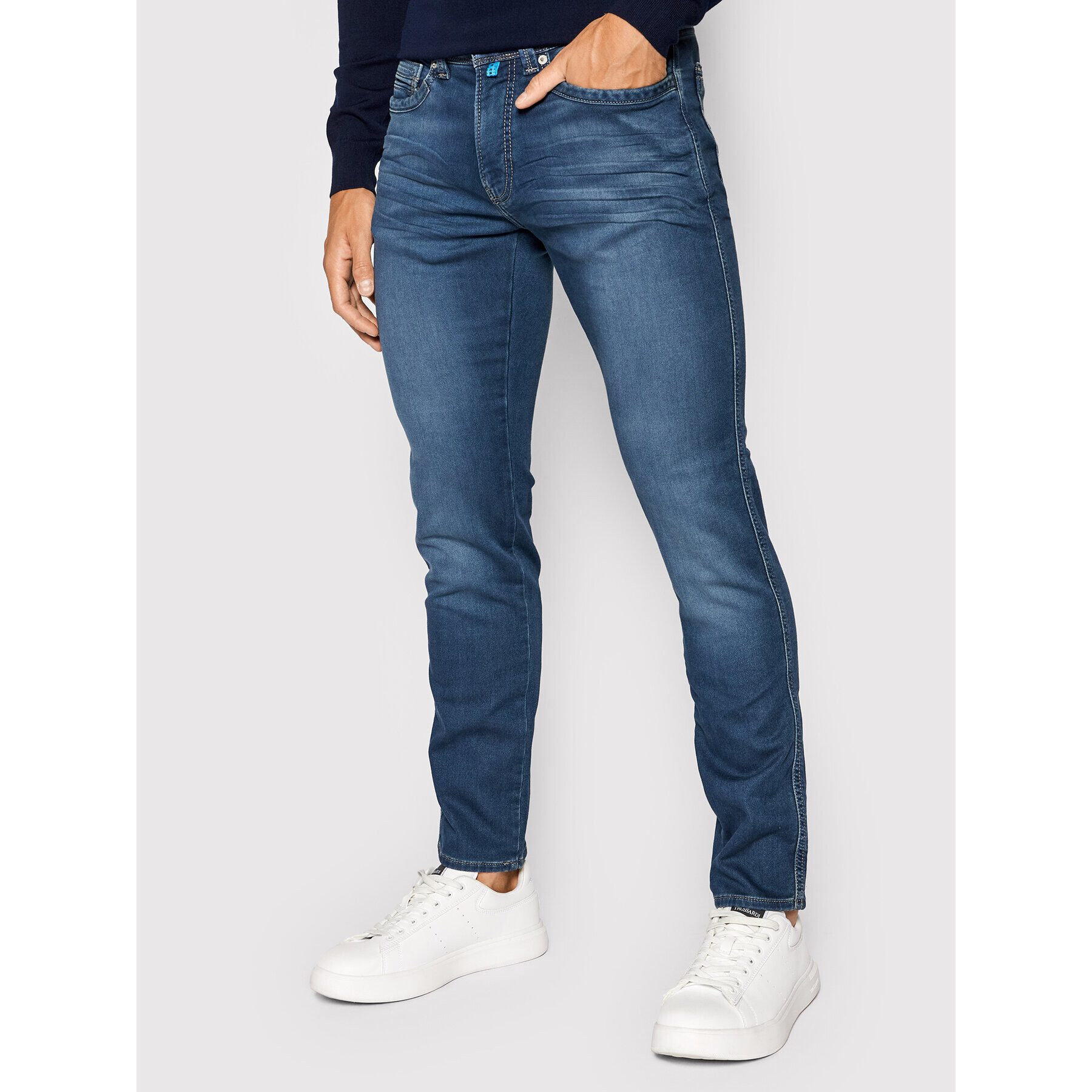 Pierre Cardin Jeans hlače 3415/000/9918 Mornarsko modra Lyon Tapered Fit - Pepit.si