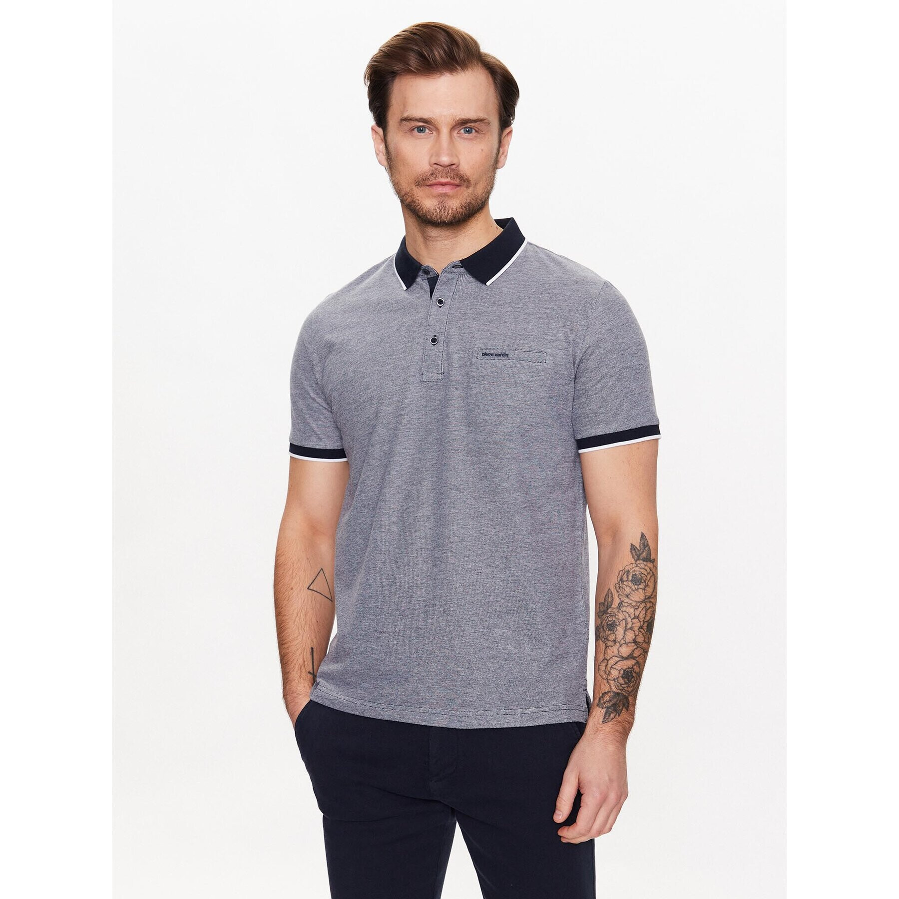 Pierre Cardin Polo majica C5 20514/000/2031 Mornarsko modra Regular Fit - Pepit.si