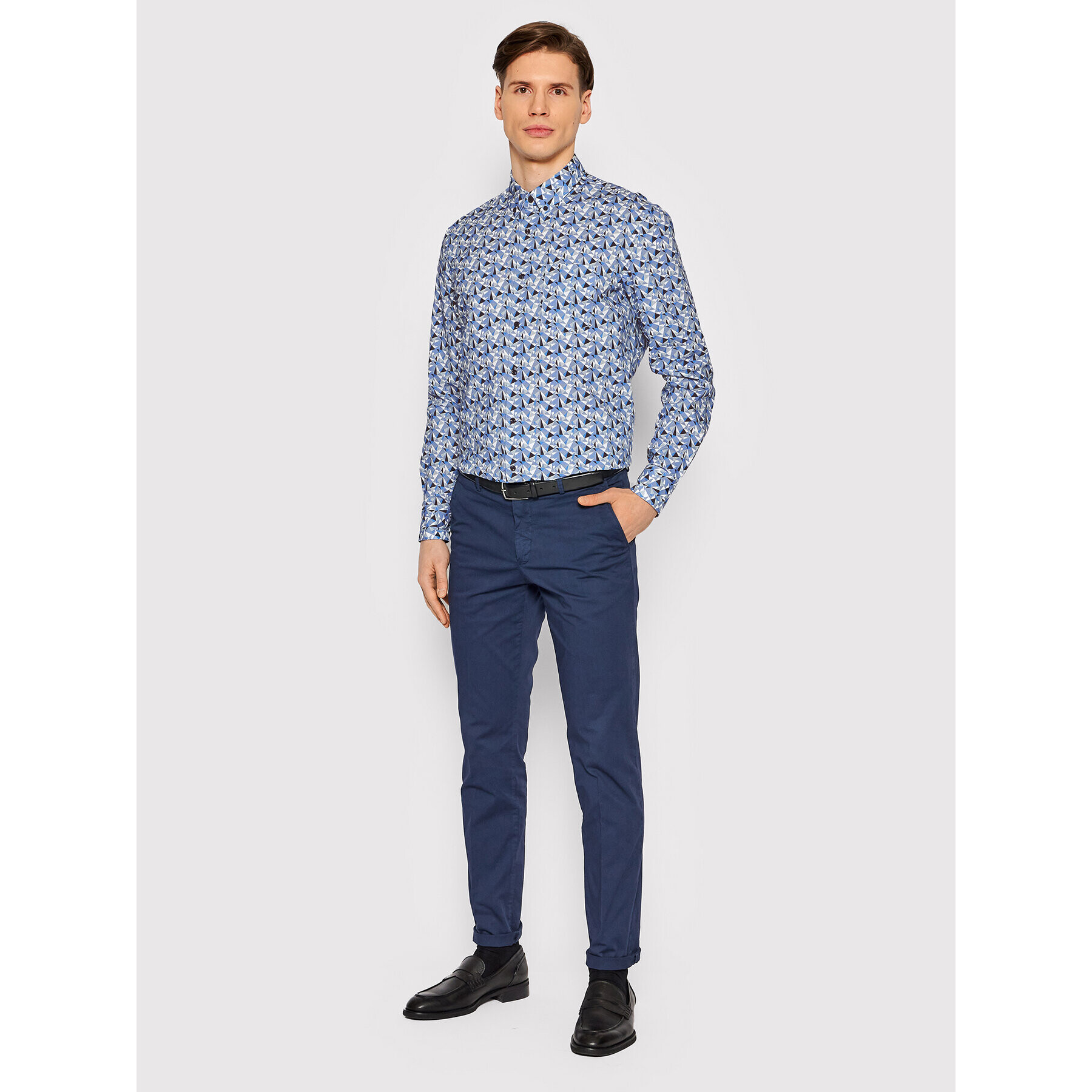 Pierre Cardin Srajca 11403/000/0011 Pisana Tailored Fit - Pepit.si