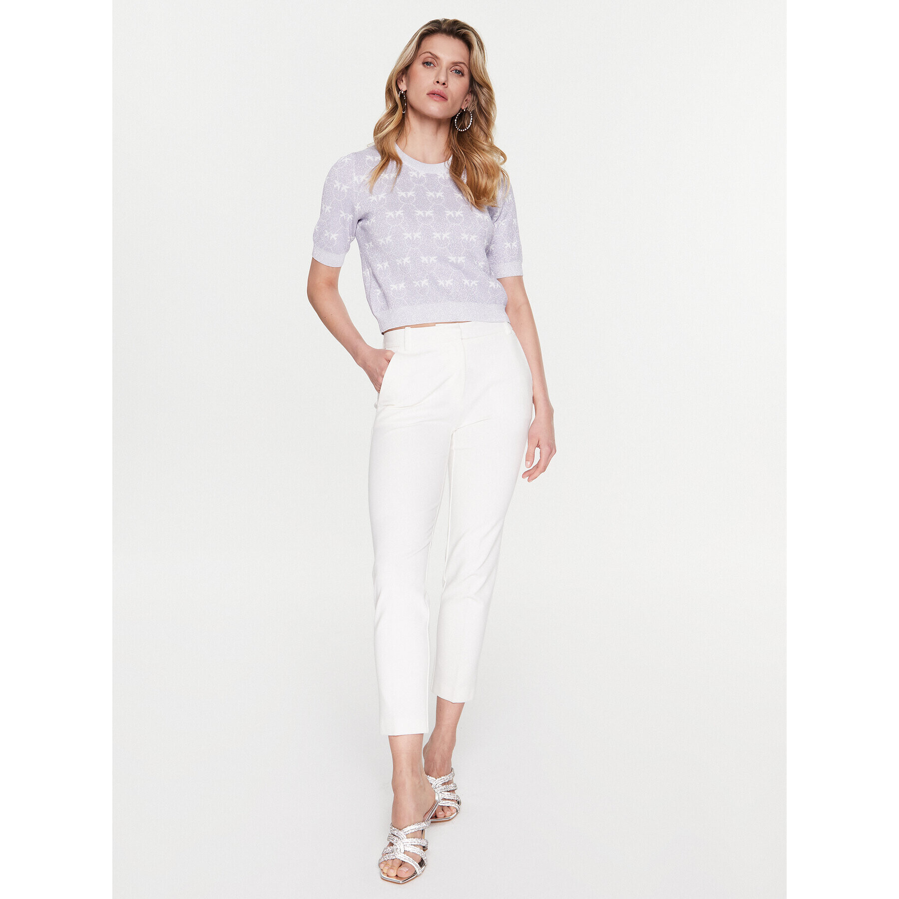 Pinko Bluza Modesto 100215 A0IT Vijolična Regular Fit - Pepit.si