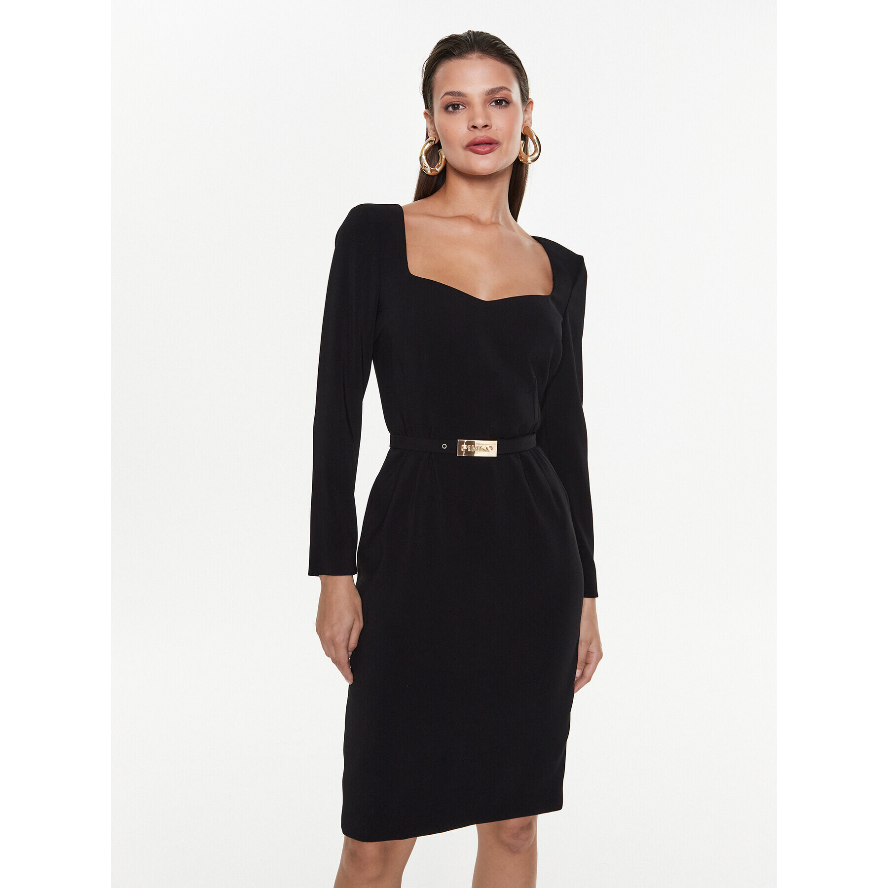 Pinko Cocktail obleka Mendosa 100559 7624 Črna Regular Fit - Pepit.si