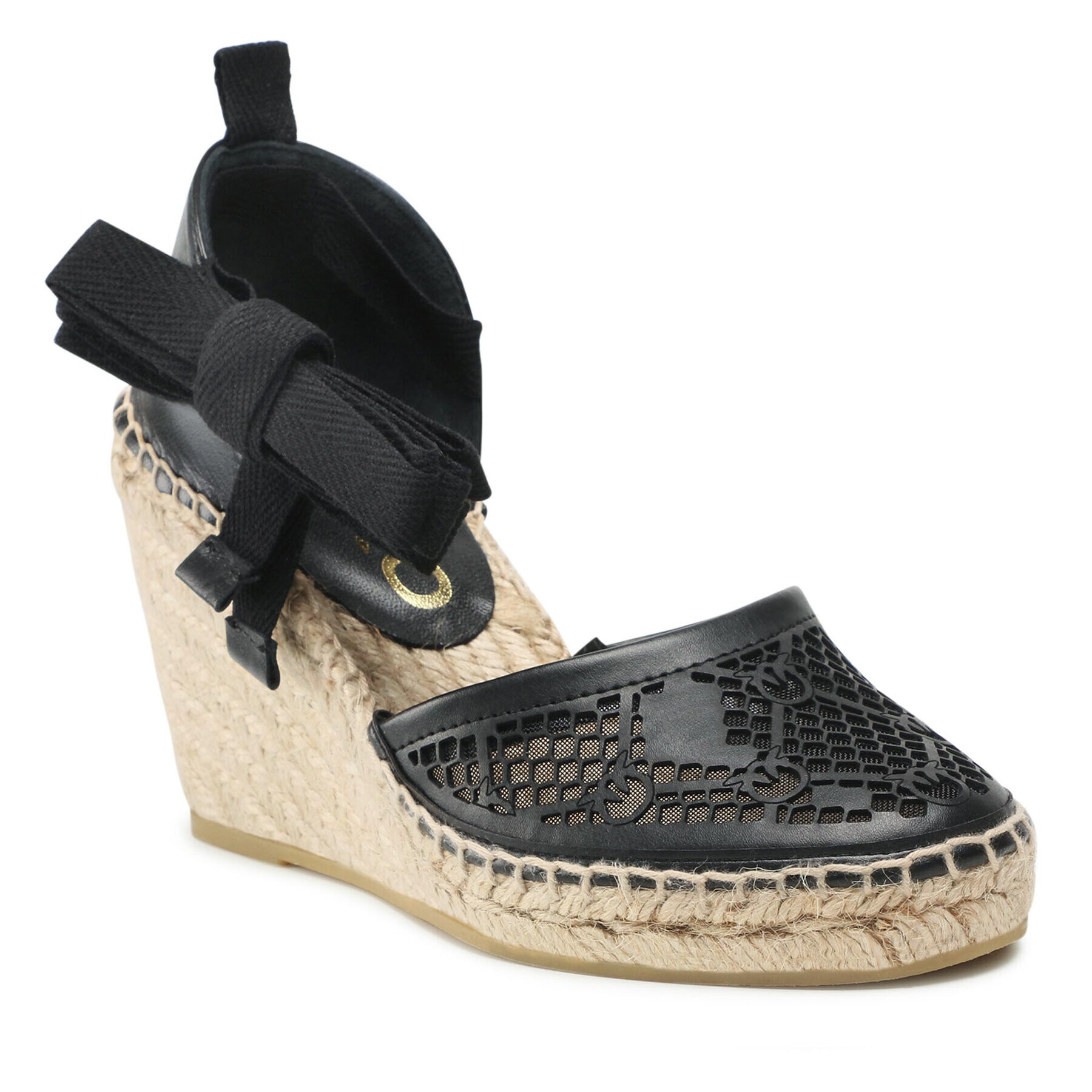 Pinko Espadrile Patty Sandalo PE 22 BLKS1 1H211A Y86A Črna - Pepit.si