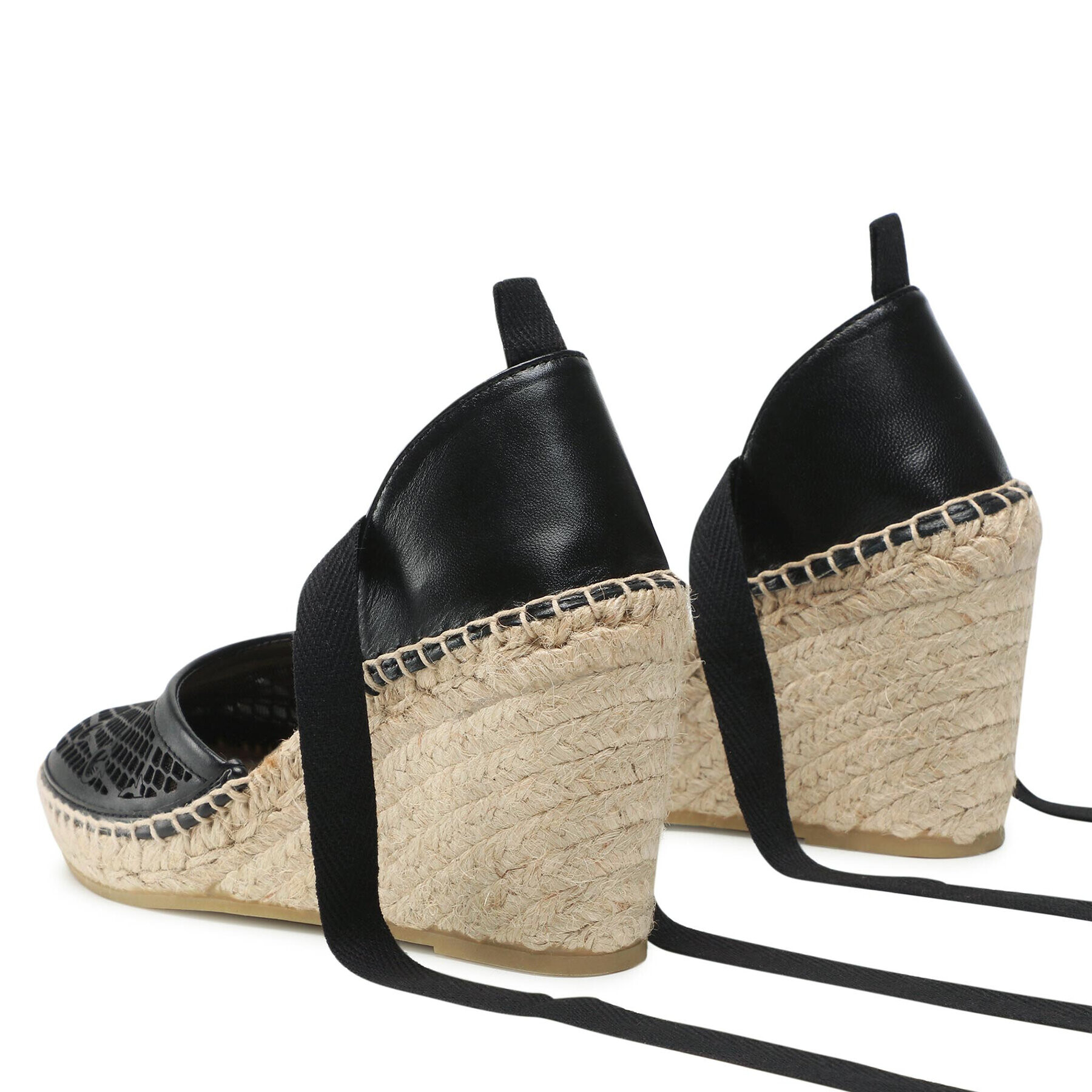 Pinko Espadrile Patty Sandalo PE 22 BLKS1 1H211A Y86A Črna - Pepit.si