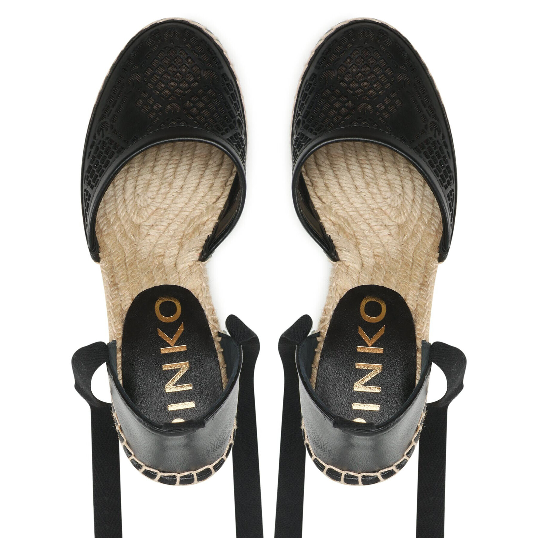 Pinko Espadrile Patty Sandalo PE 22 BLKS1 1H211A Y86A Črna - Pepit.si