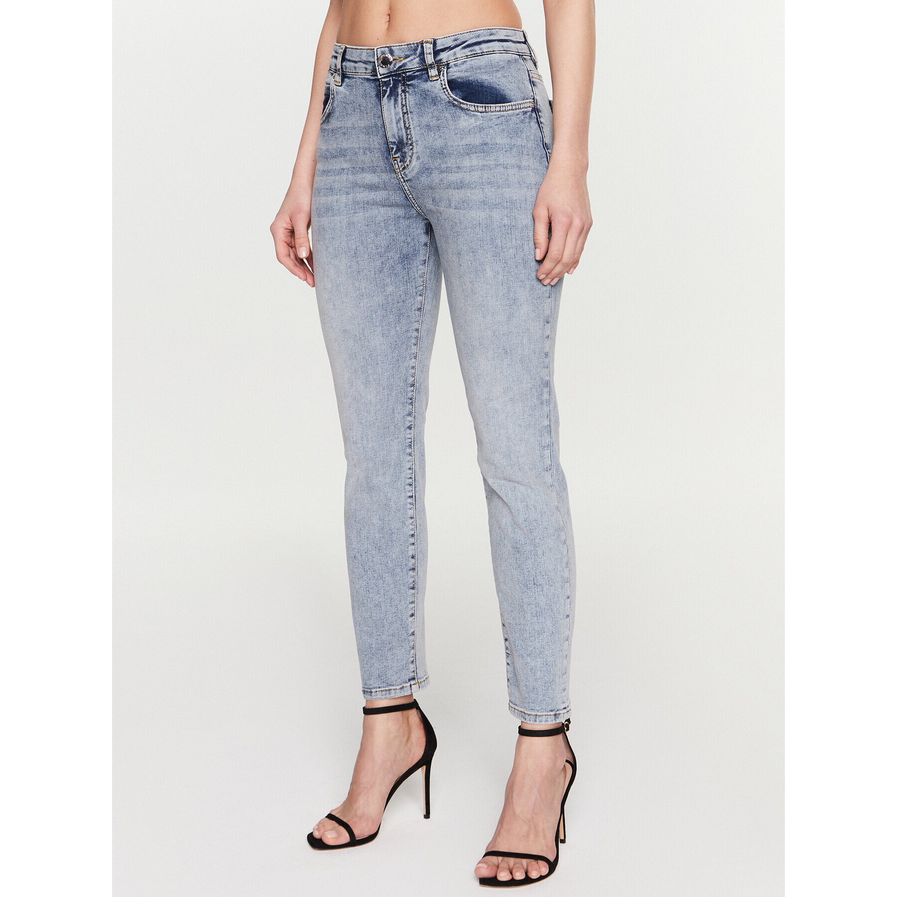 Pinko Jeans hlače Sabrina 100169 A0FW Modra Skinny Fit - Pepit.si