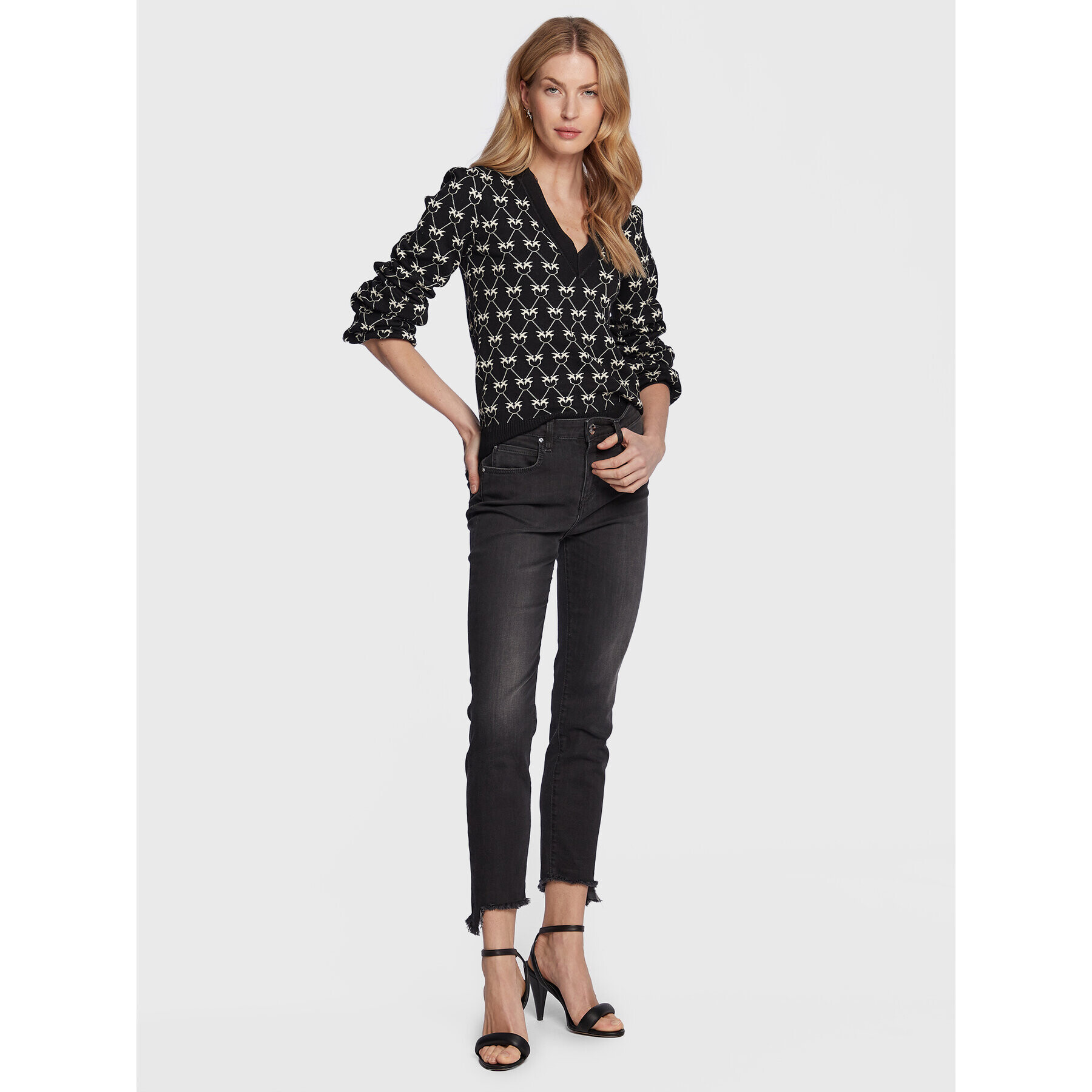 Pinko Jeans hlače Sabrina 100169 A0G8 Črna Skinny Fit - Pepit.si