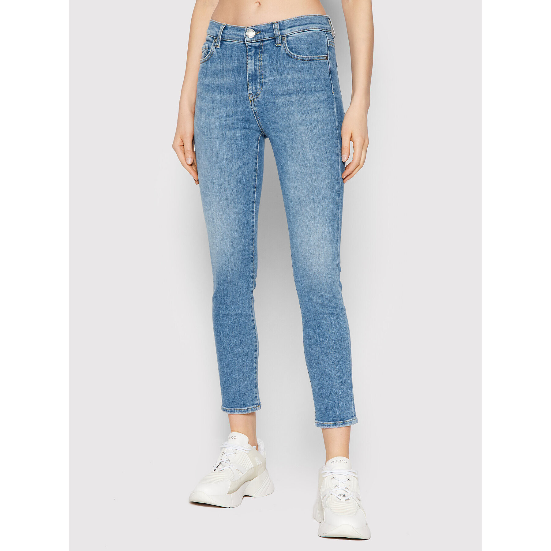 Pinko Jeans hlače Sabrina 1J10V3 Y78M Modra Skinny Fit - Pepit.si