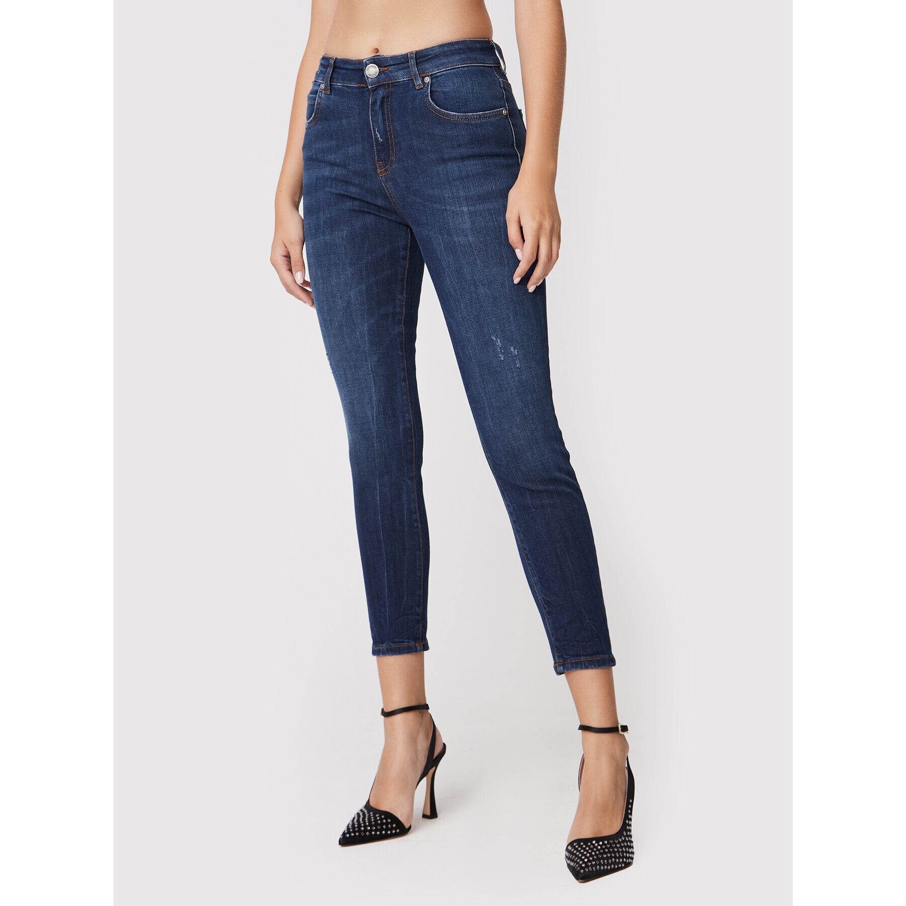 Pinko Jeans hlače Sabrina 1J10ZU Y78M Modra Skinny Fit - Pepit.si