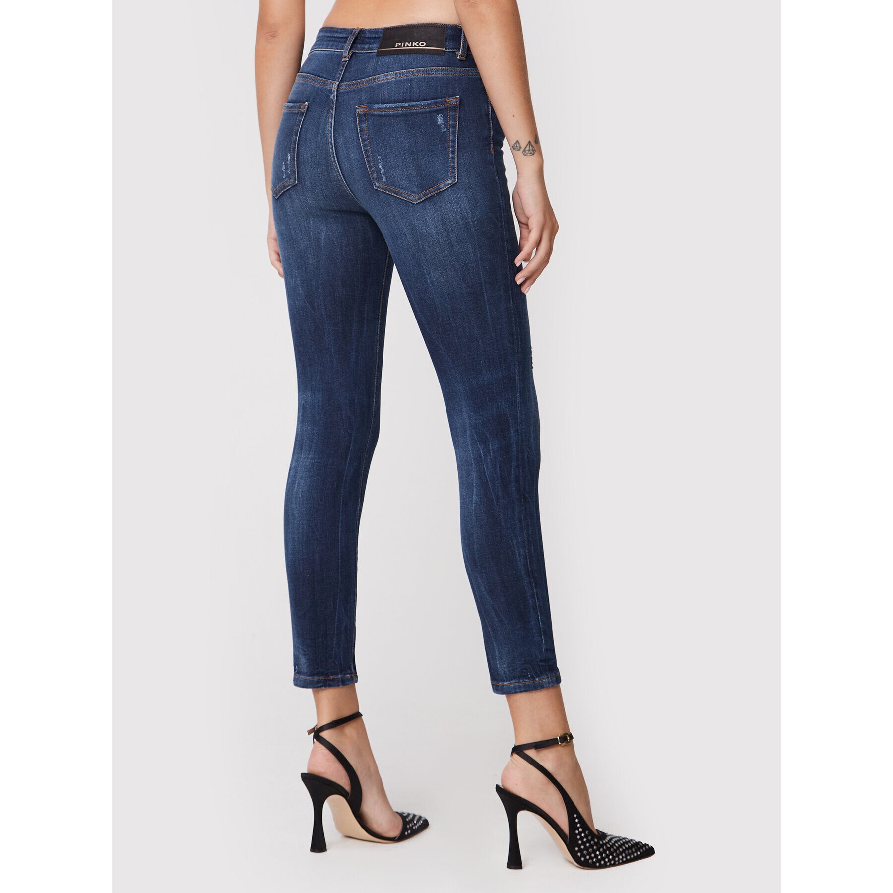 Pinko Jeans hlače Sabrina 1J10ZU Y78M Modra Skinny Fit - Pepit.si