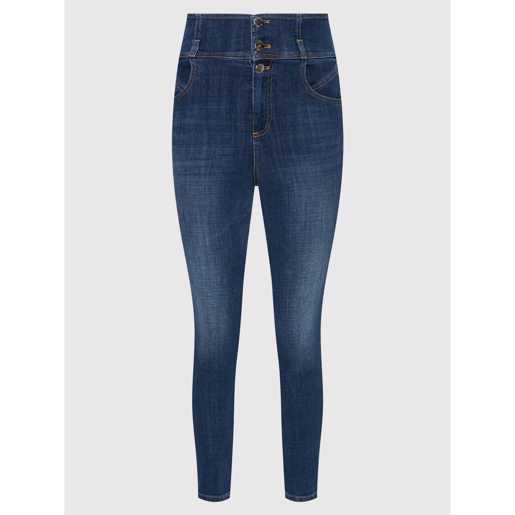 Pinko Jeans hlače Simon 1J10QZ Y78Q Mornarsko modra Skinny Fit - Pepit.si