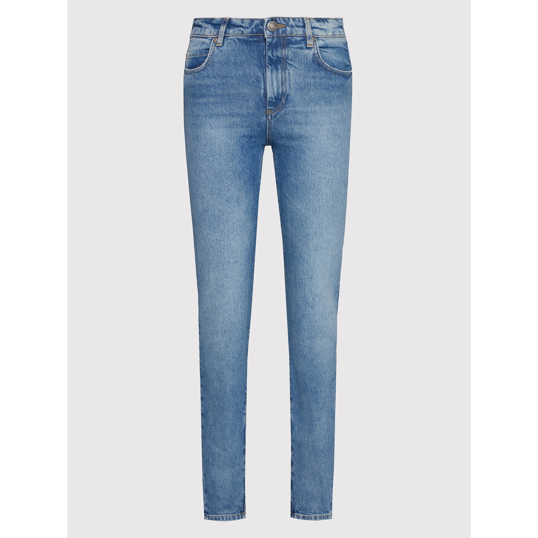 Pinko Jeans hlače Sissyzip 1J110N A0C4 Modra Slim Fit - Pepit.si