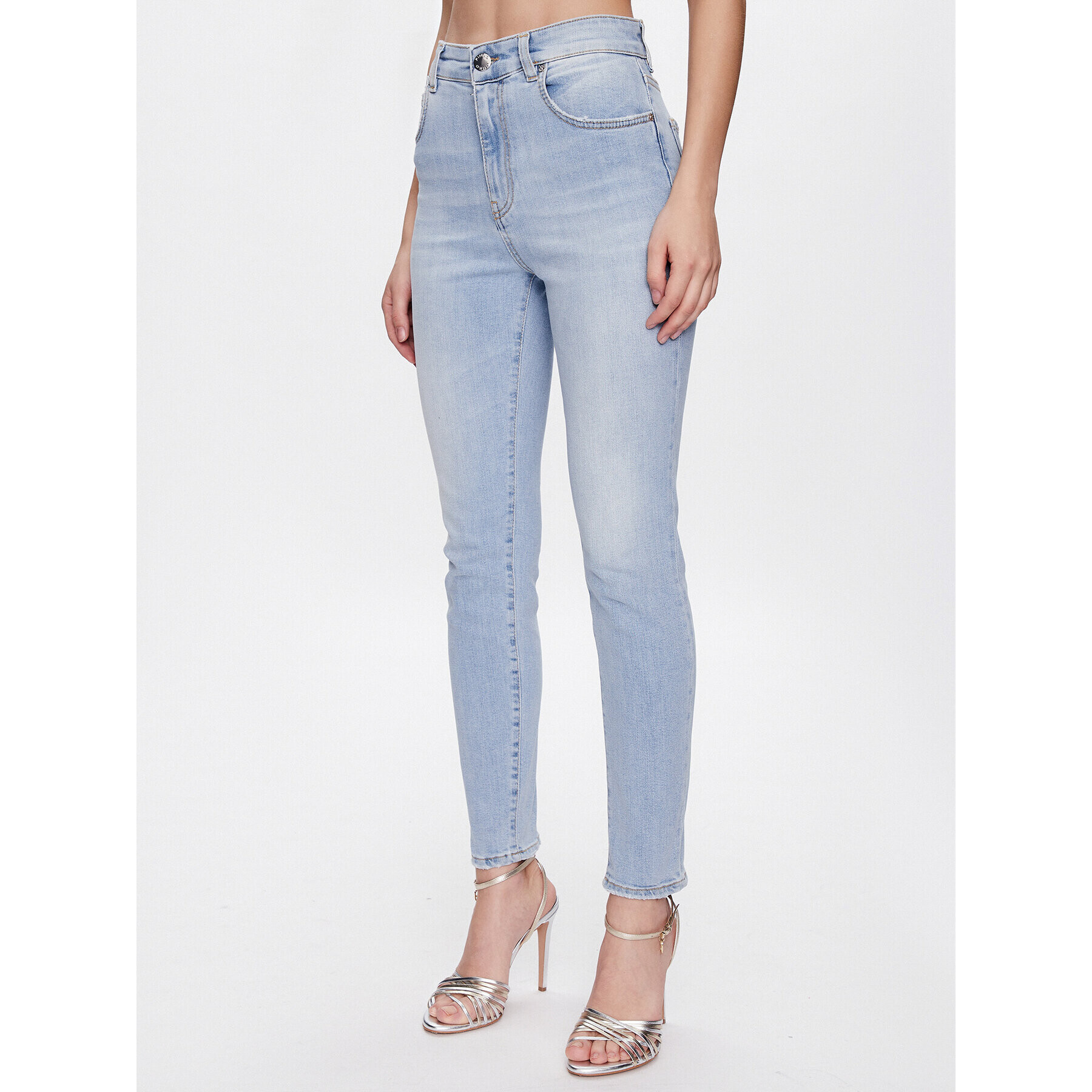 Pinko Jeans hlače Susan 100163 A0MS Modra Skinny Fit - Pepit.si