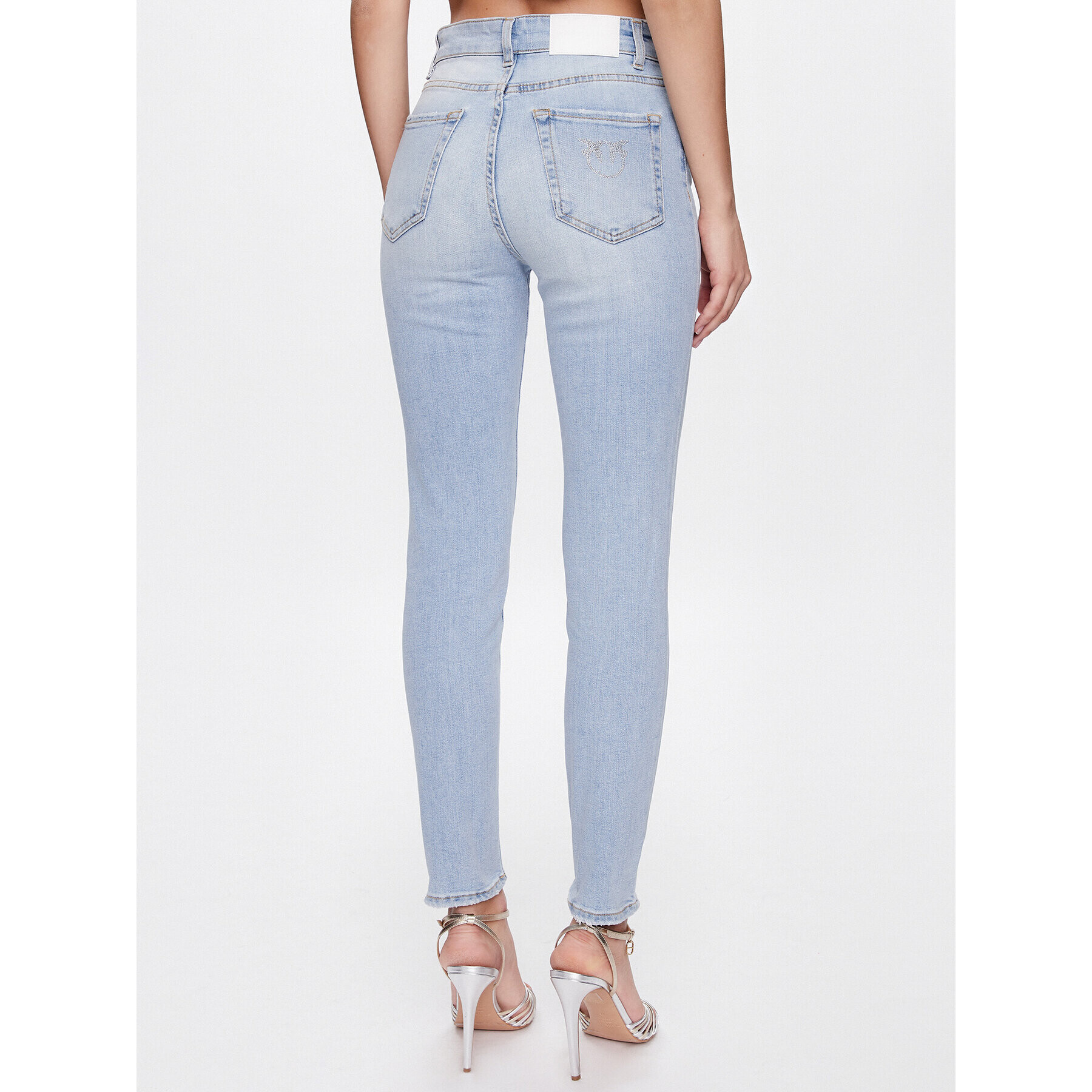 Pinko Jeans hlače Susan 100163 A0MS Modra Skinny Fit - Pepit.si