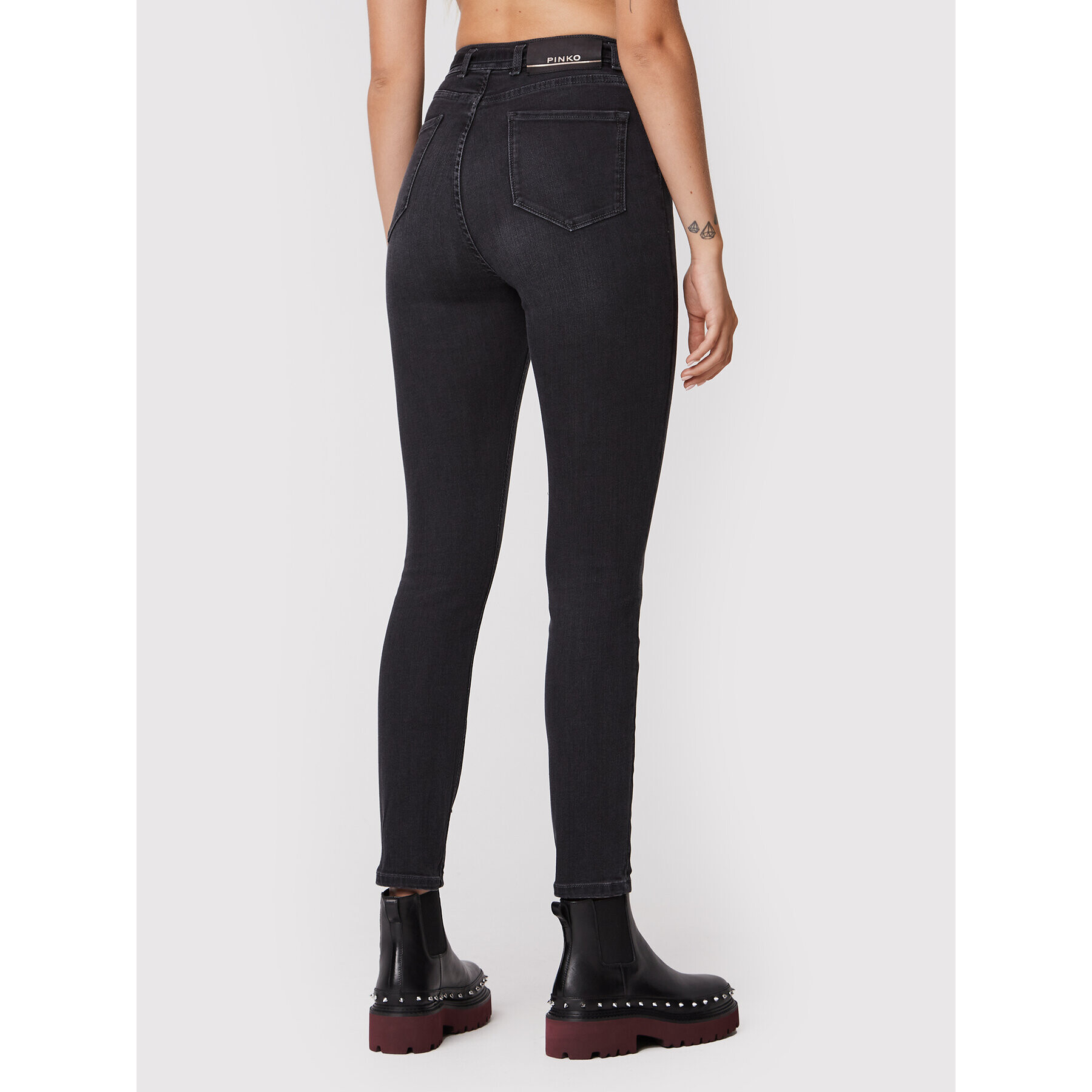 Pinko Jeans hlače Susan 1J10YU Y78P Črna Skinny Fit - Pepit.si