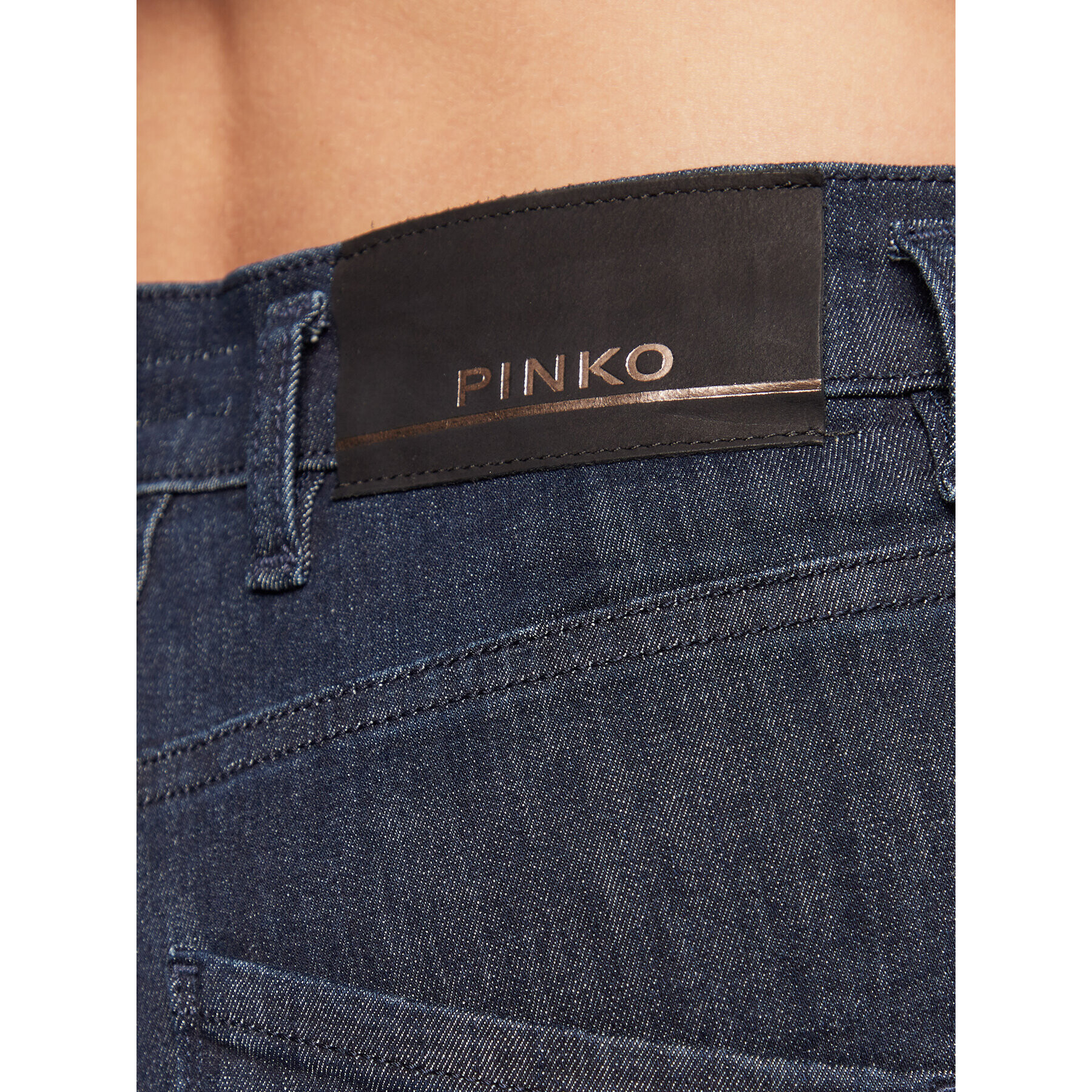 Pinko Jeans hlače Susan 1J10YW A04Q Mornarsko modra Skinny Fit - Pepit.si