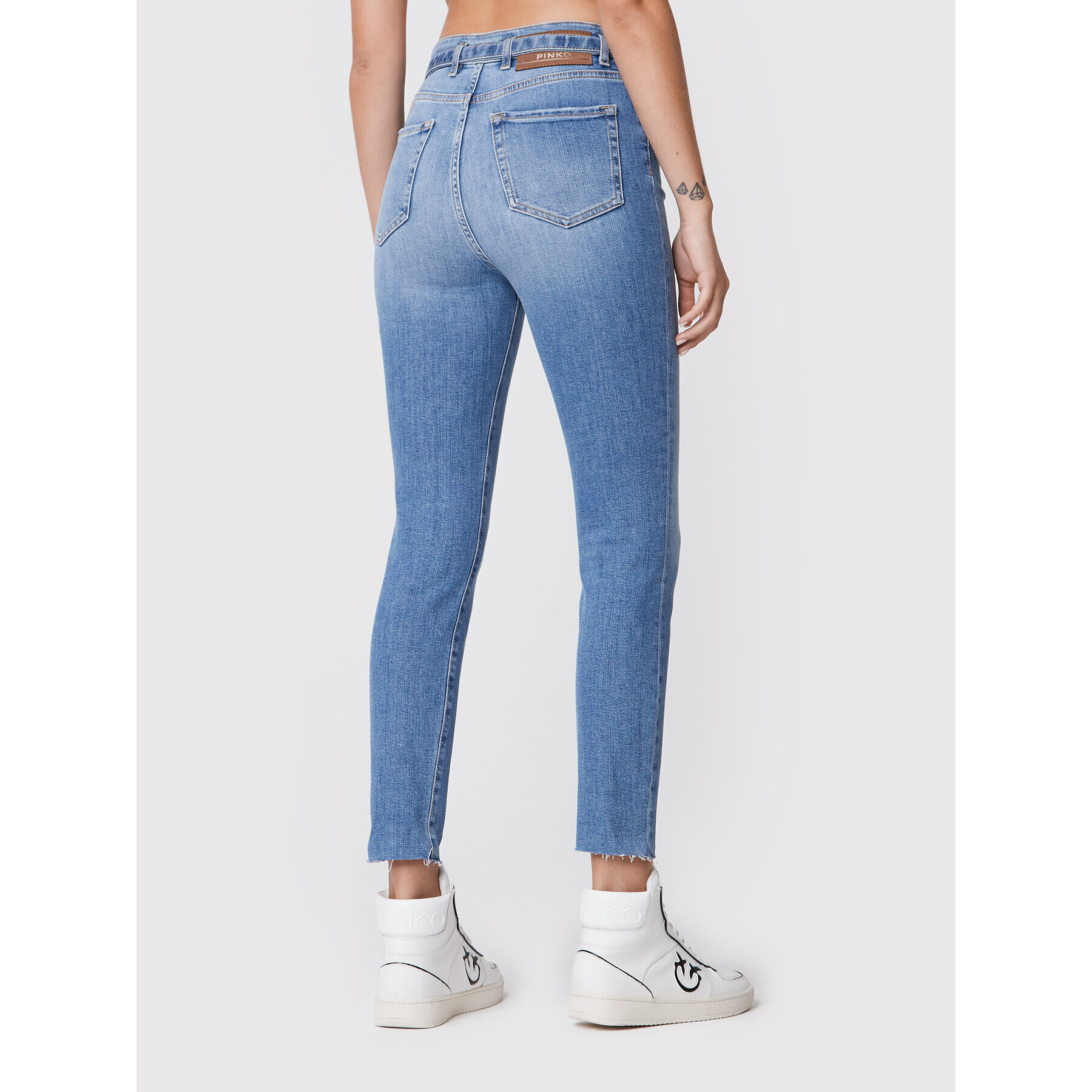 Pinko Jeans hlače Susan 1J10ZW Y78M Modra Skinny Fit - Pepit.si