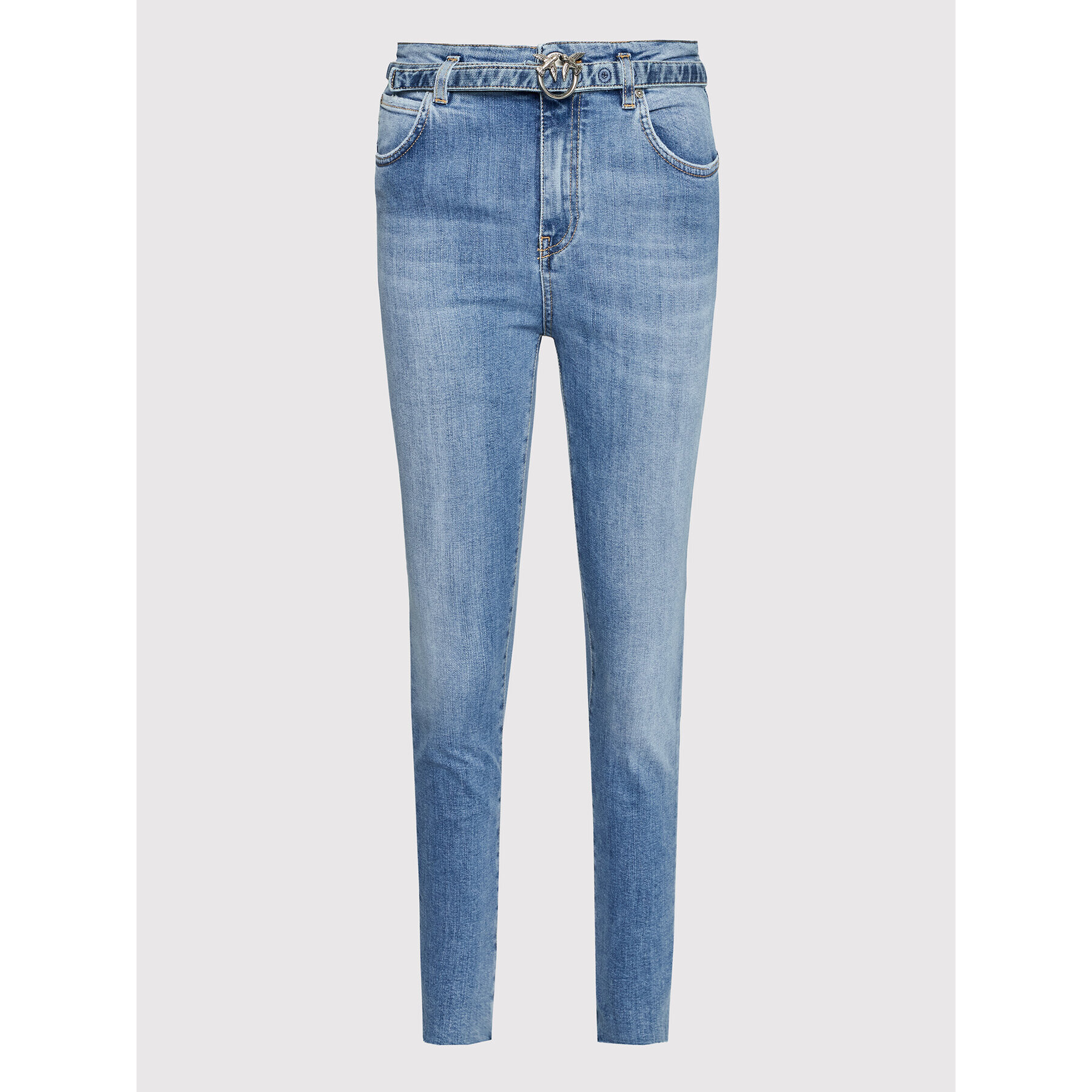 Pinko Jeans hlače Susan 1J10ZW Y78M Modra Skinny Fit - Pepit.si