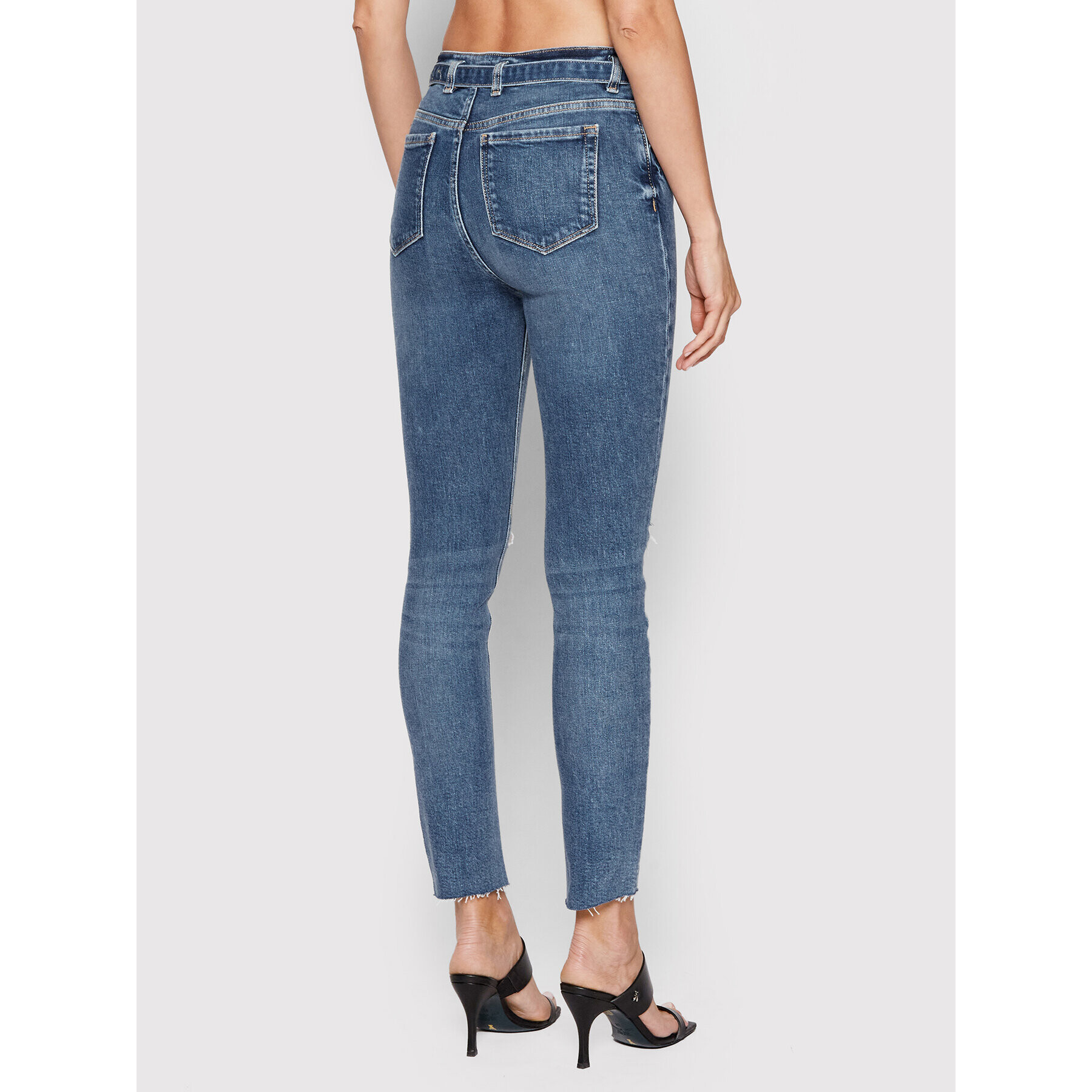 Pinko Jeans hlače Susan 27 1J10VW Y836 Modra Skinny Fit - Pepit.si