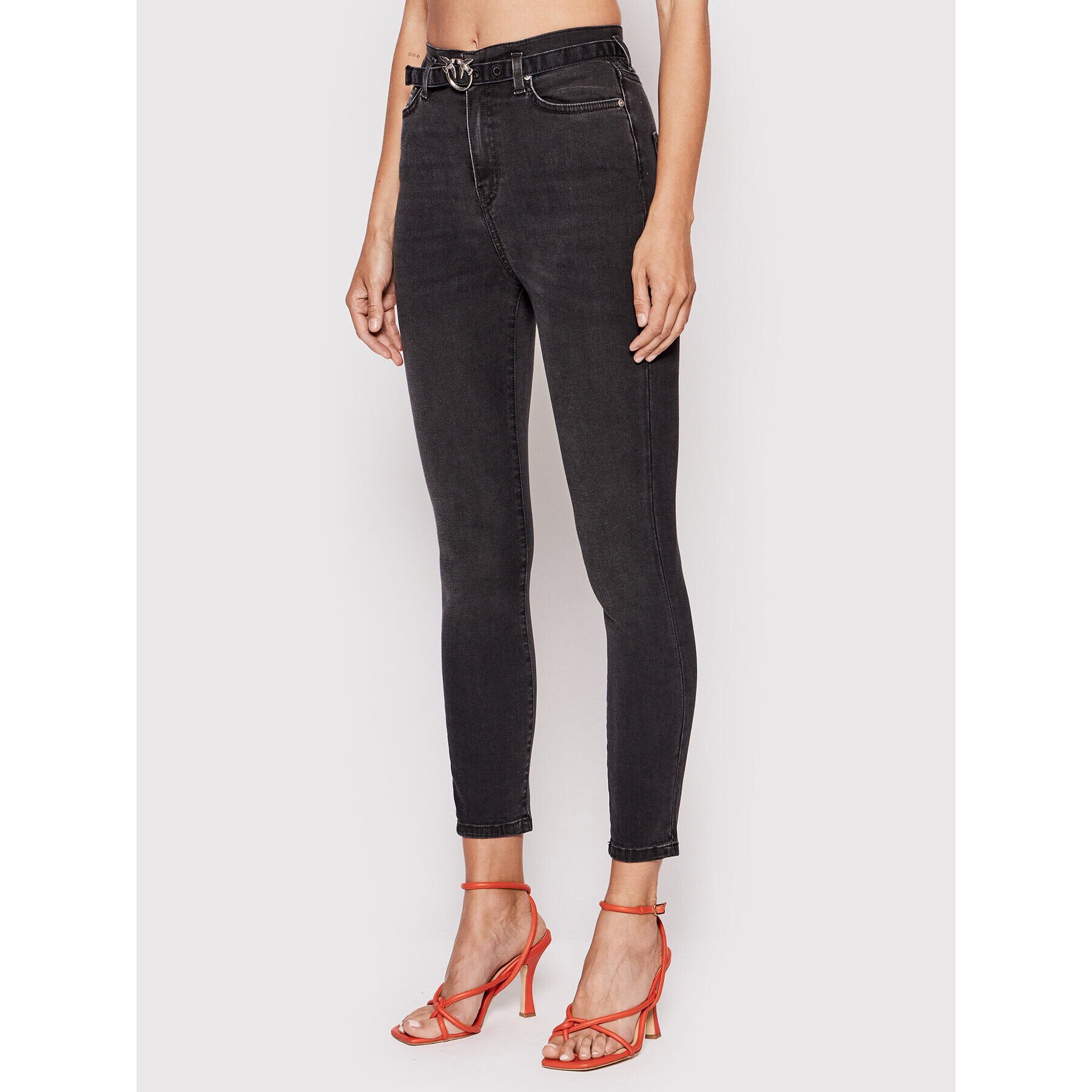 Pinko Jeans hlače Susan 28 1J10X0 Y78P Črna Skinny Fit - Pepit.si