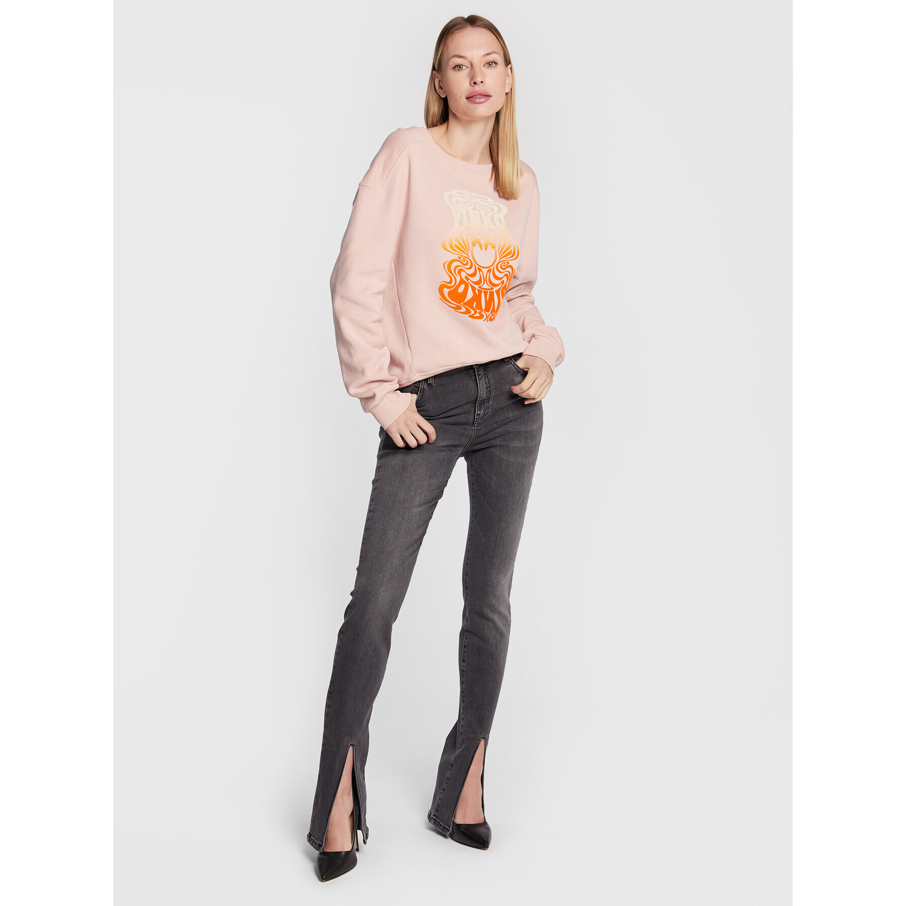 Pinko Jeans hlače Susanna 2 1J10ZT A04W Siva Skinny Fit - Pepit.si