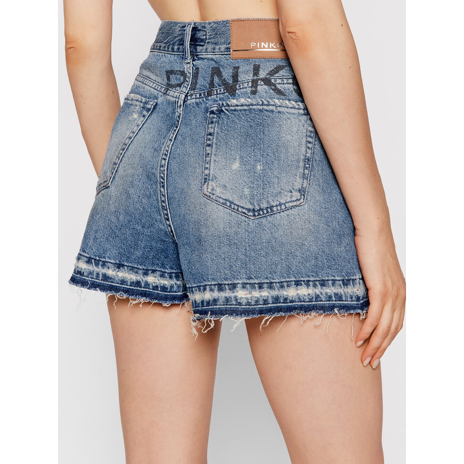 Pinko Jeans kratke hlače Gina 1J10R3 Y653 Modra Regular Fit - Pepit.si