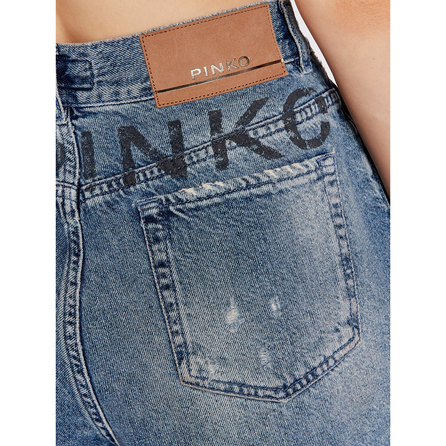 Pinko Jeans kratke hlače Gina 1J10R3 Y653 Modra Regular Fit - Pepit.si